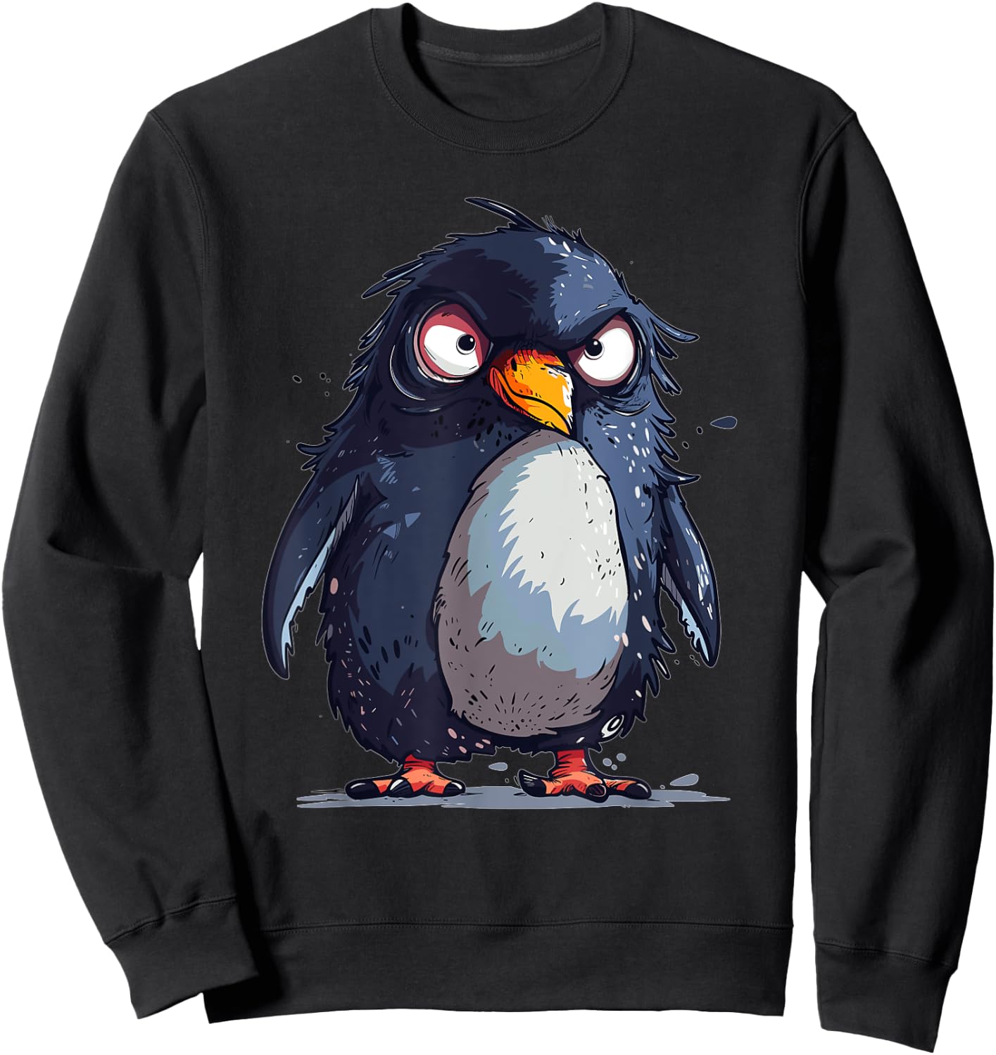 Grumpy Penguin Sweatshirt - Sweatshirt | Black