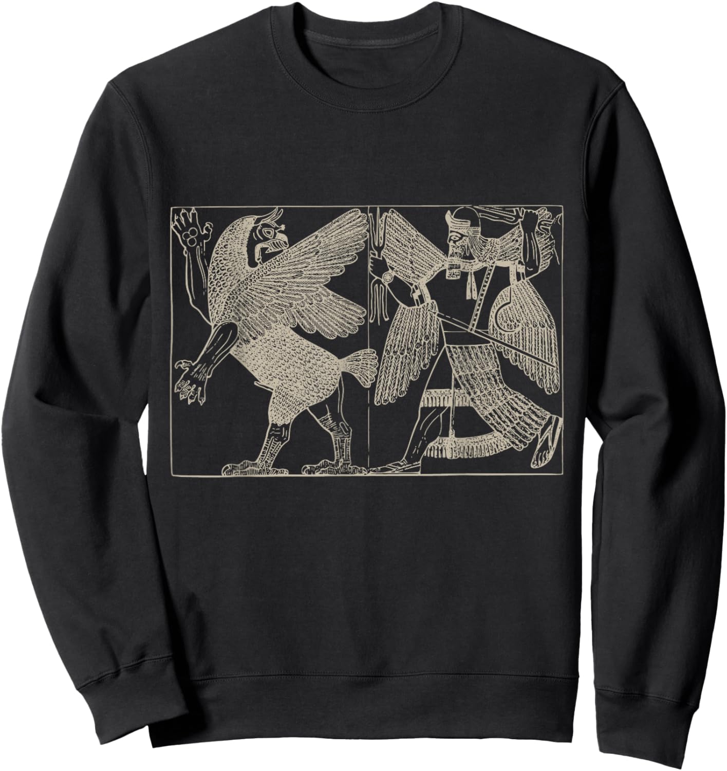 Assyrian Sumerian Mythology Enlil Marduk Tiamat Sweatshirt - Sweatshirt | Black
