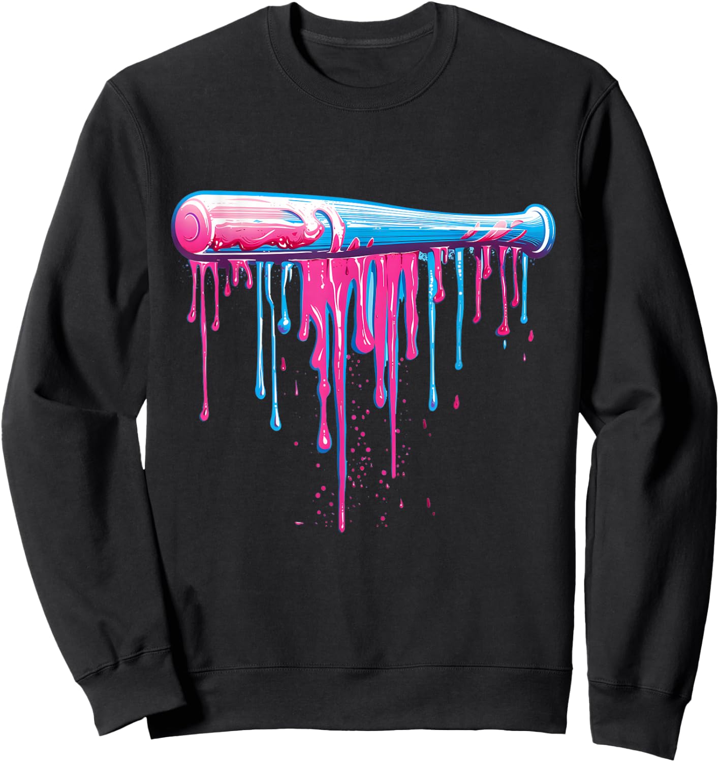 Baseball Bat with Sprinkles Drip Boys Sweatshirt - Sweatshirt | Black