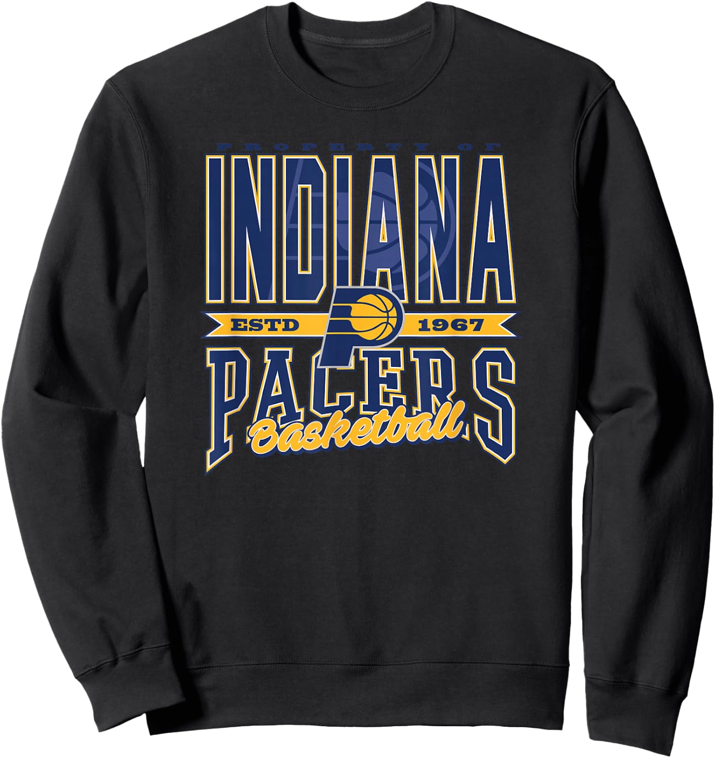 Indiana Pacers NBA Nonstop Action , Men's Black Small Sweatshirt - Sweatshirt | Black
