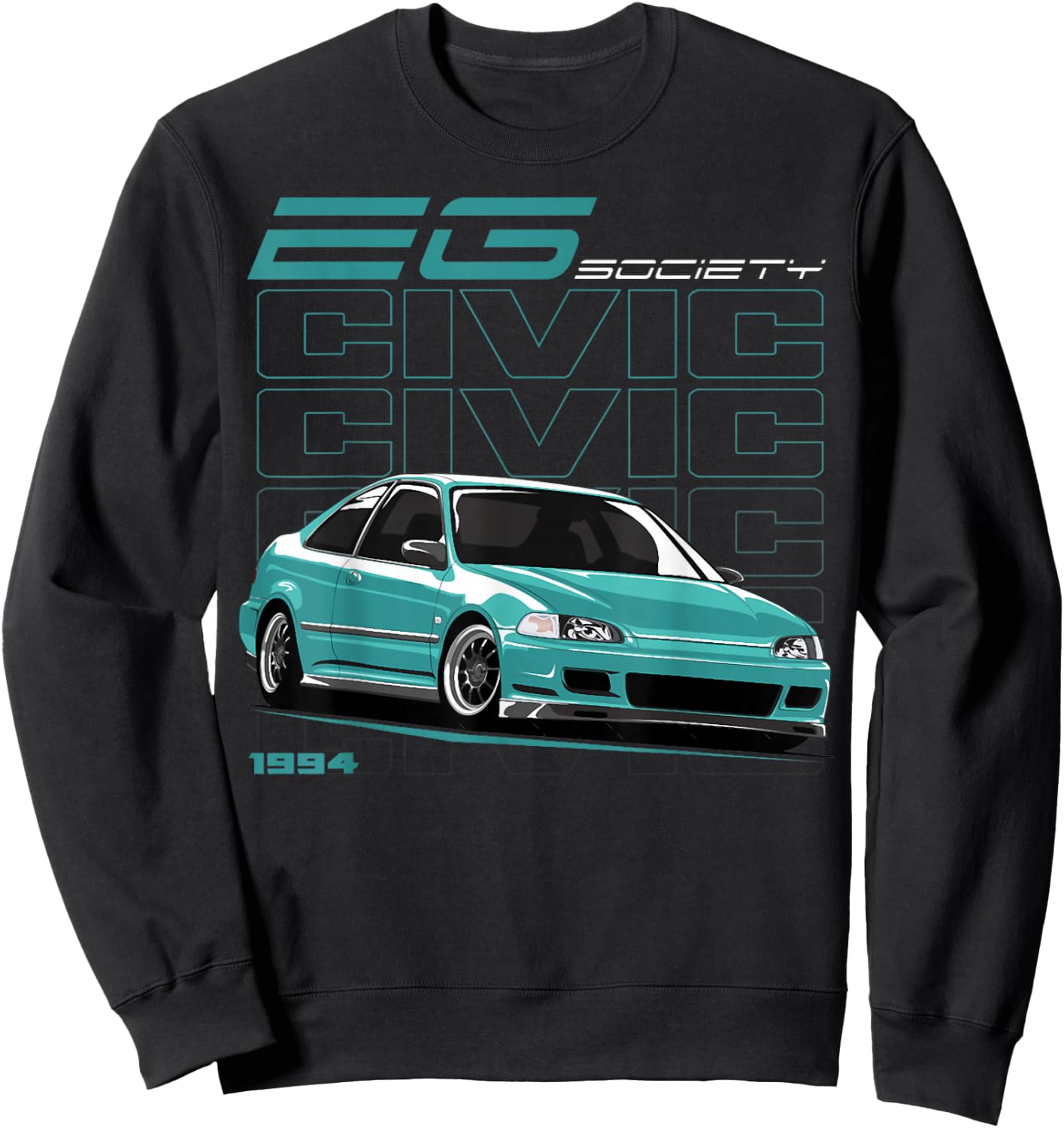 Civic Eg Car Sweatshirt - Sweatshirt | Black