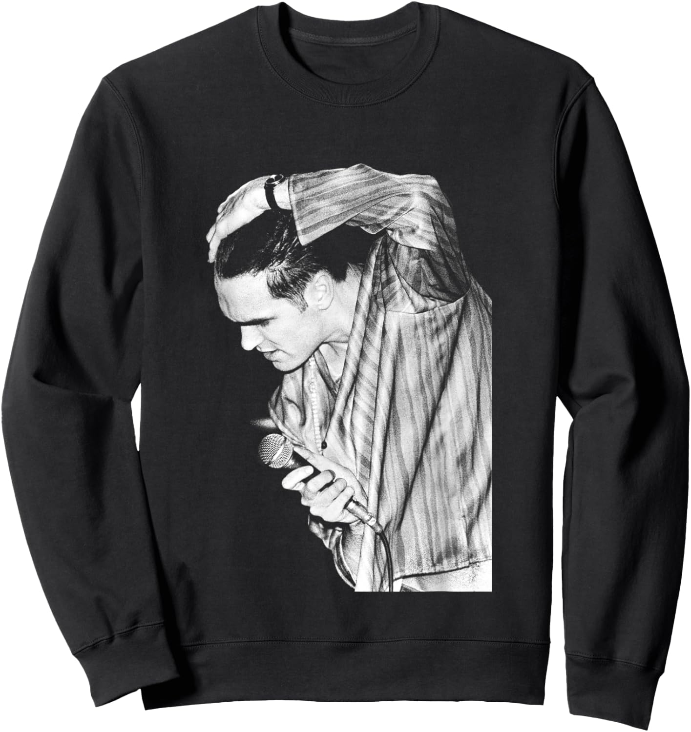 The Smiths Morrissey On Stage 1984 By Stephen Wright Sweatshirt - Sweatshirt | Black