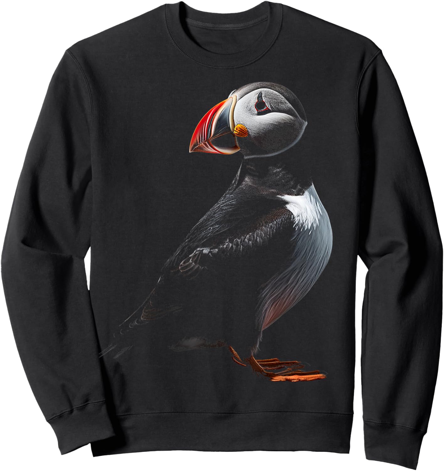 Puffin Animal Graphic Art Puffin Sweatshirt - Sweatshirt | Black