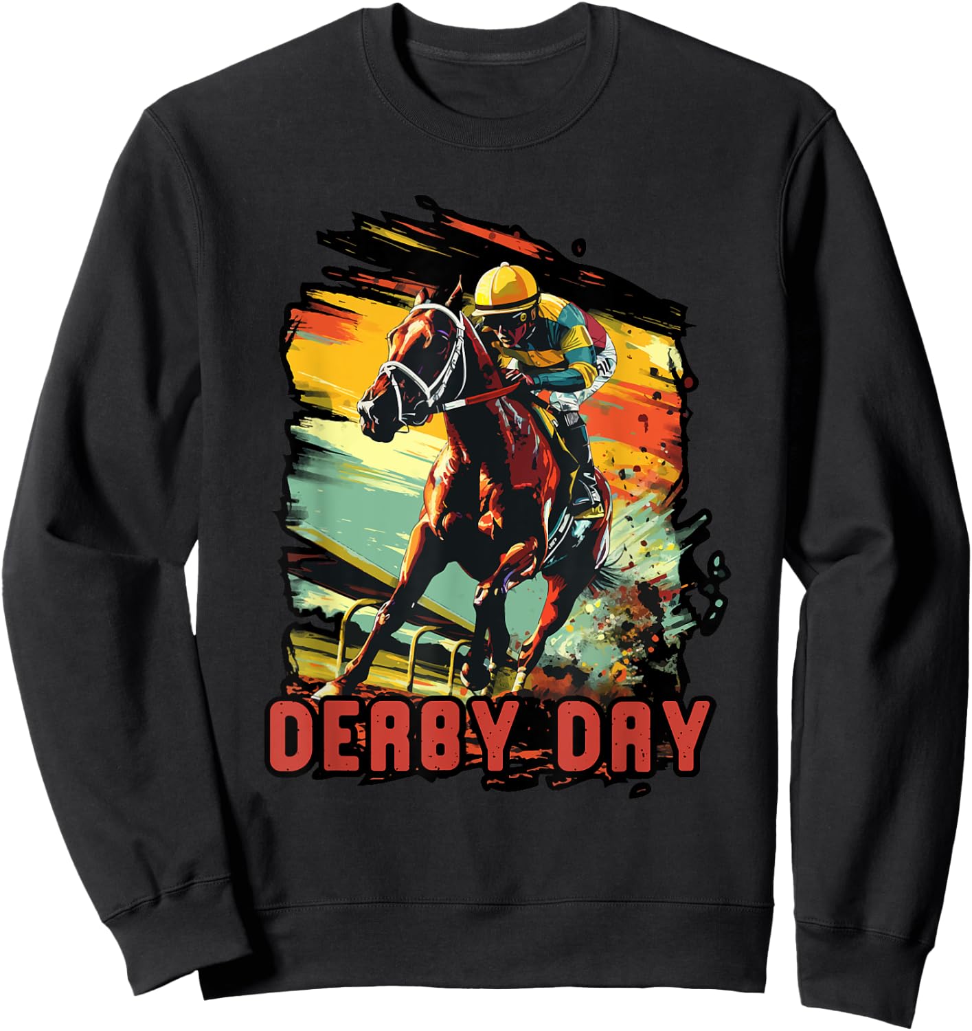 Elegant derby racing day KY Horse Racing Spectacle Sweatshirt - Sweatshirt | Black