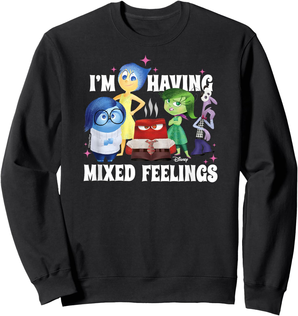 Inside Out - Joy Sadness Disgust Anger Fear Mixed Feelings Sweatshirt - Sweatshirt | Black