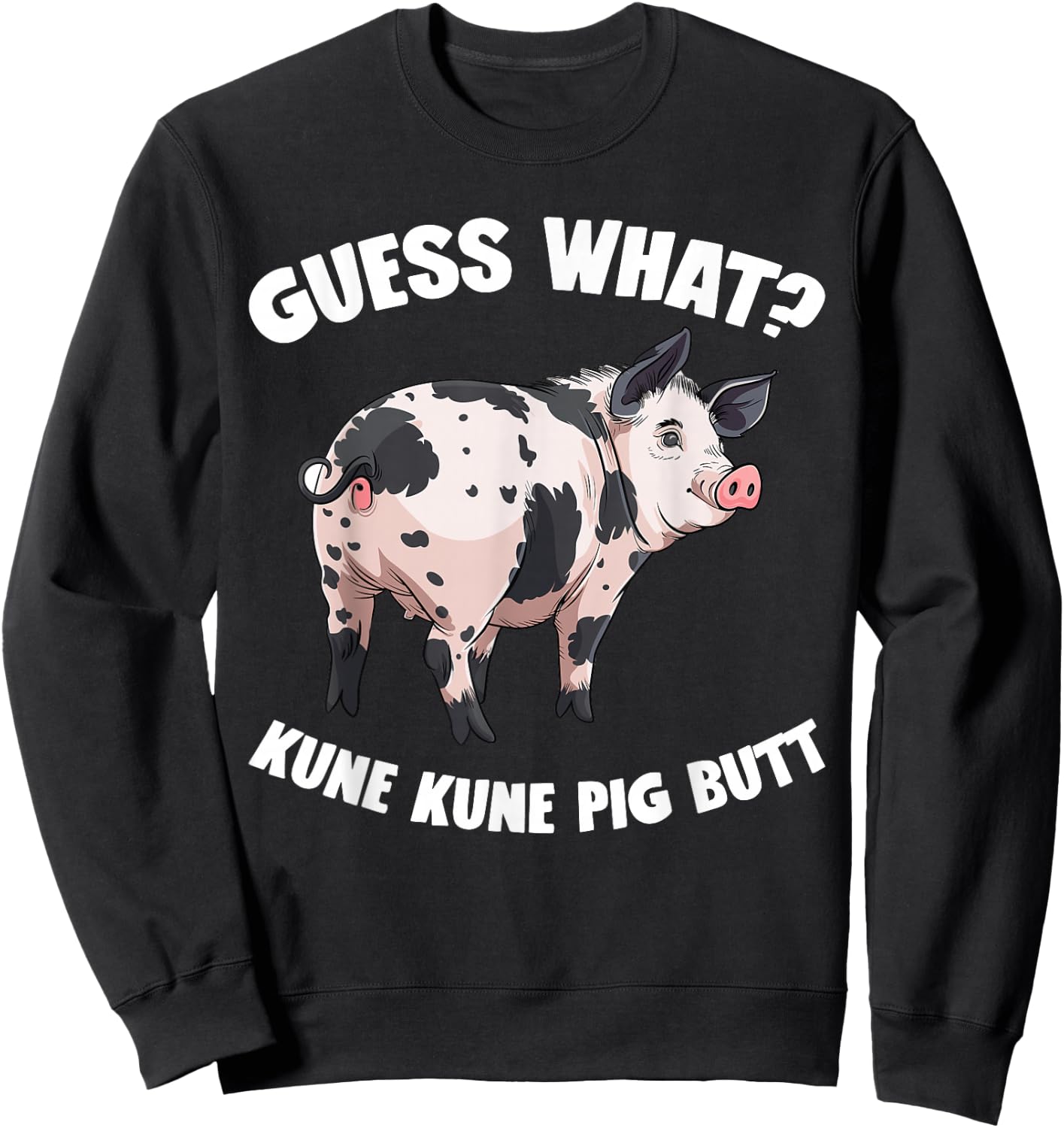 Kune Kune Pig Breeder Plush Stuffed Animal Kunekune Pig Sweatshirt - Sweatshirt | Black