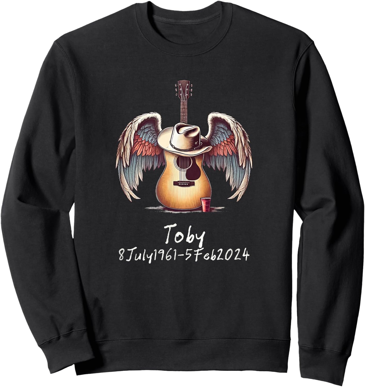 Toby Wings Guitar Red Cup Sweatshirt - Sweatshirt | Black