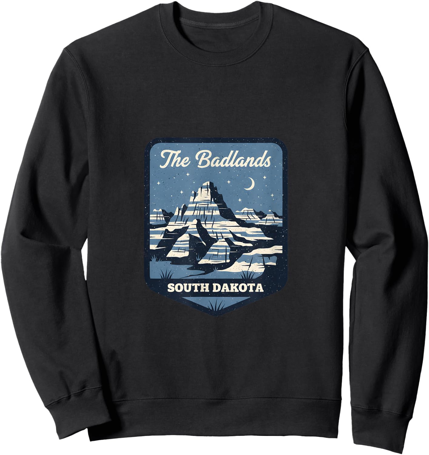 The Badlands South Dakota National Park Travel Adventure Sweatshirt - Sweatshirt | Black