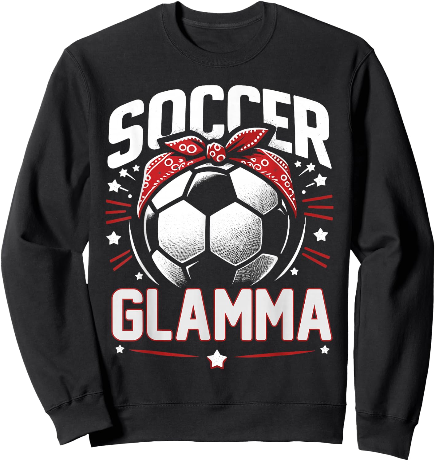 Soccer Glamma Cute Soccer Sports Mother's Day Sweatshirt - Sweatshirt | Black