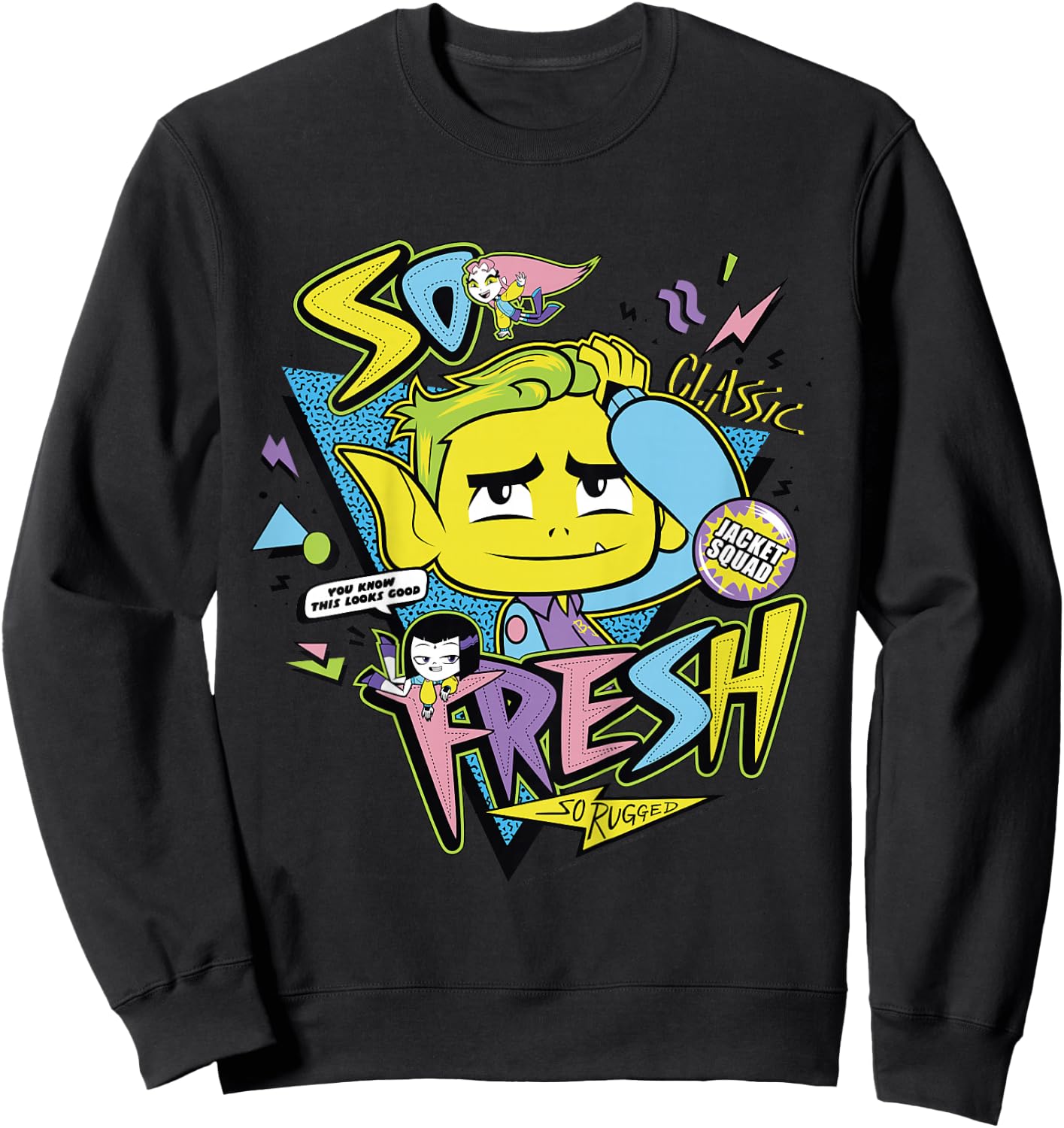 Kids DC Comics Teen Titans Go! Beast Boy So Fresh So Rugged Sweatshirt - Sweatshirt | Black