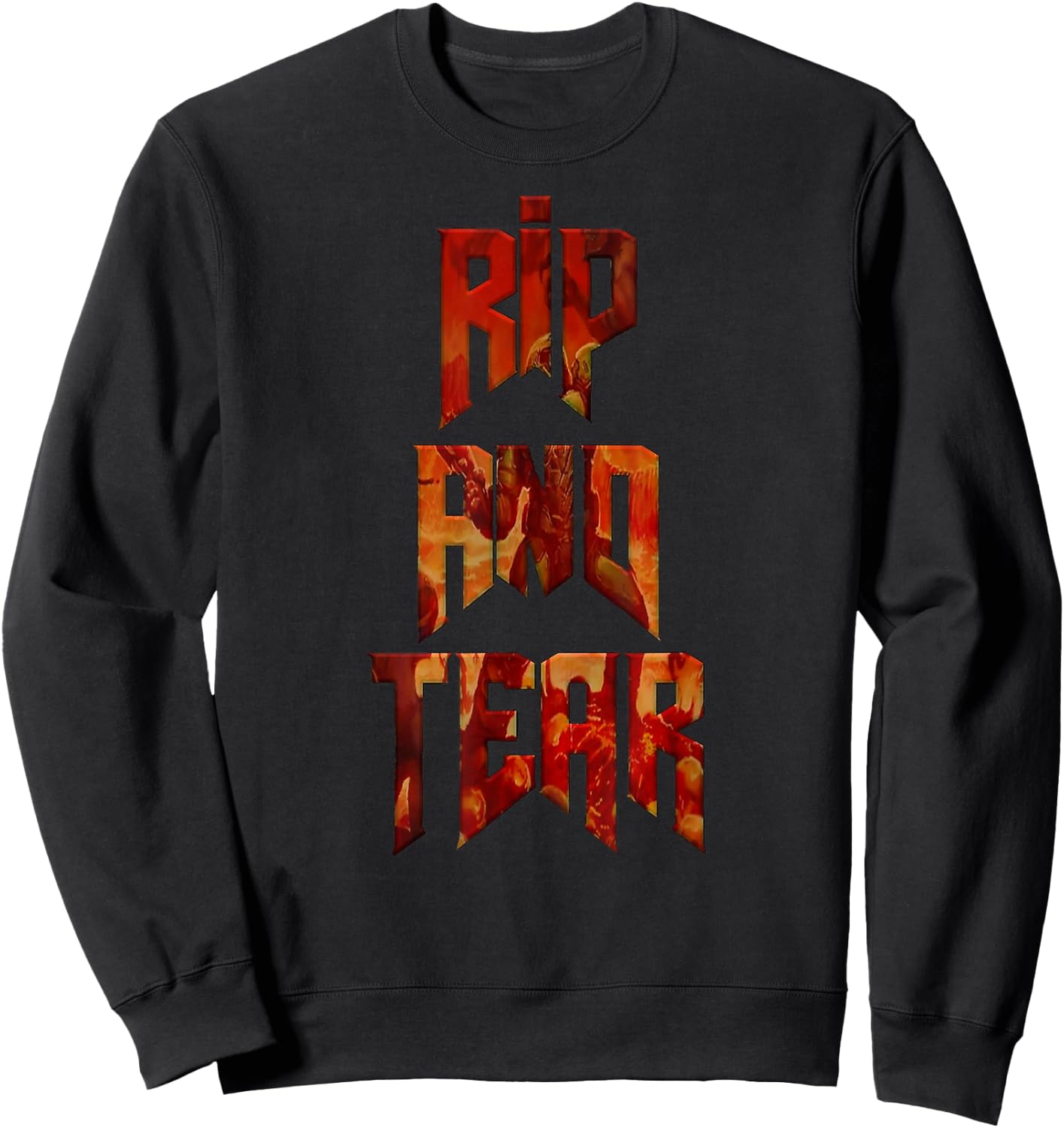 Rip And Tear Gym Sweatshirt - Sweatshirt | Black