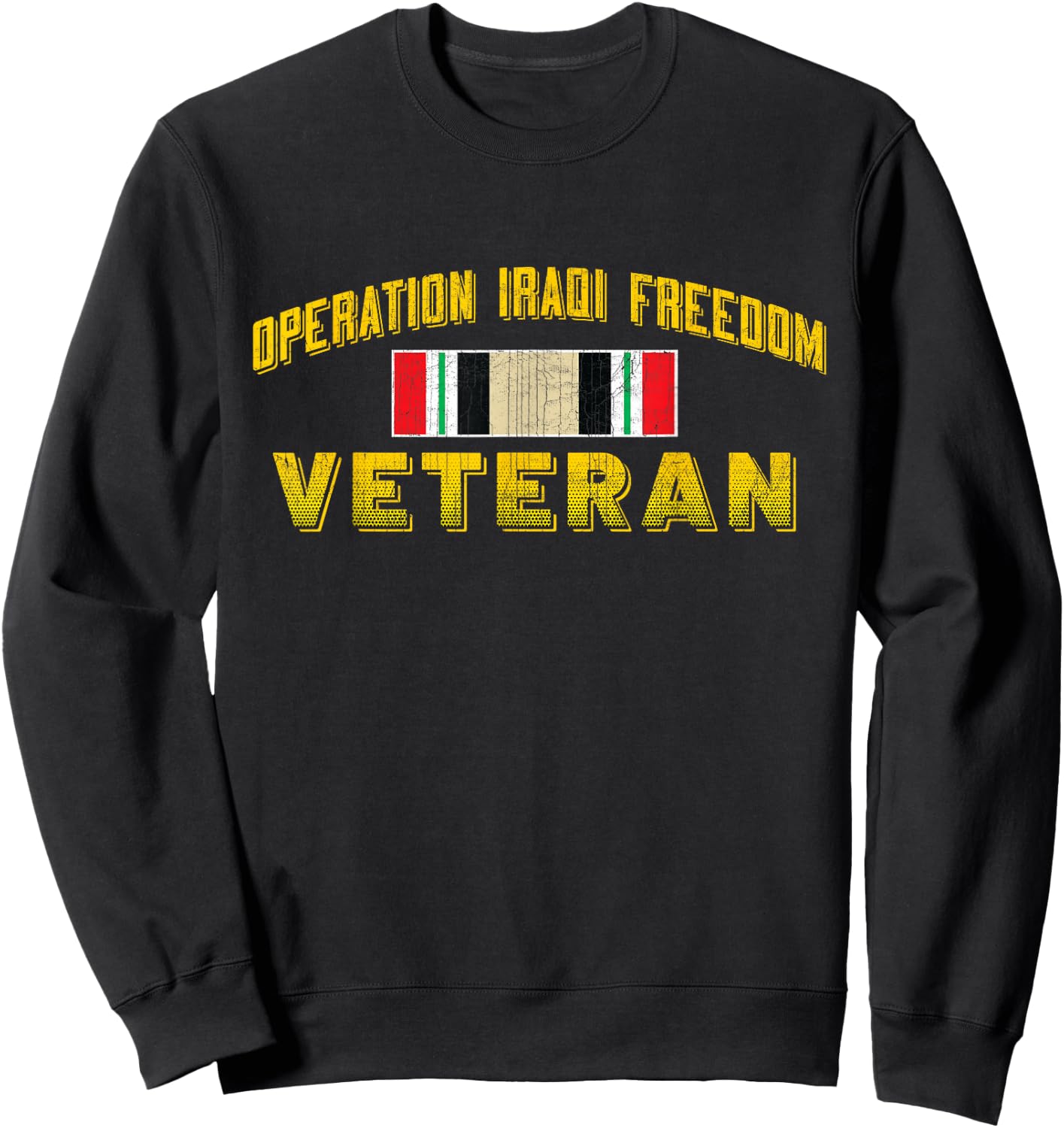 Iraq Operation Iraqi Freedom Veteran Day Gifts - Black - Men's Adults - Small - Short Sleeve - - Letter Print - Embroidery - Modern - Casual - Military - Veterans Day, Memorial Day Sweatshirt - Sweatshirt | Black