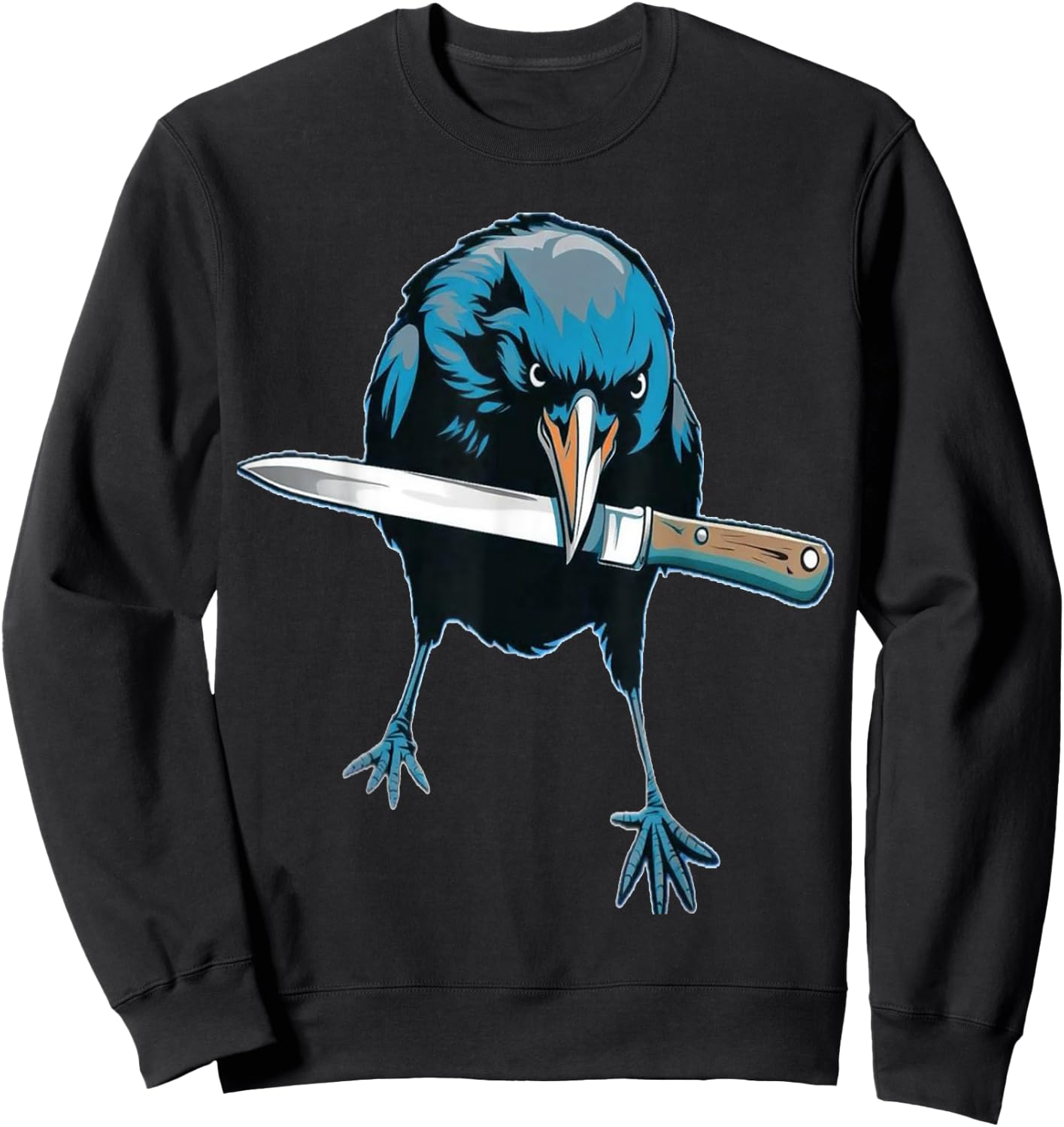 Crow With Knife Sweatshirt - Sweatshirt | Black