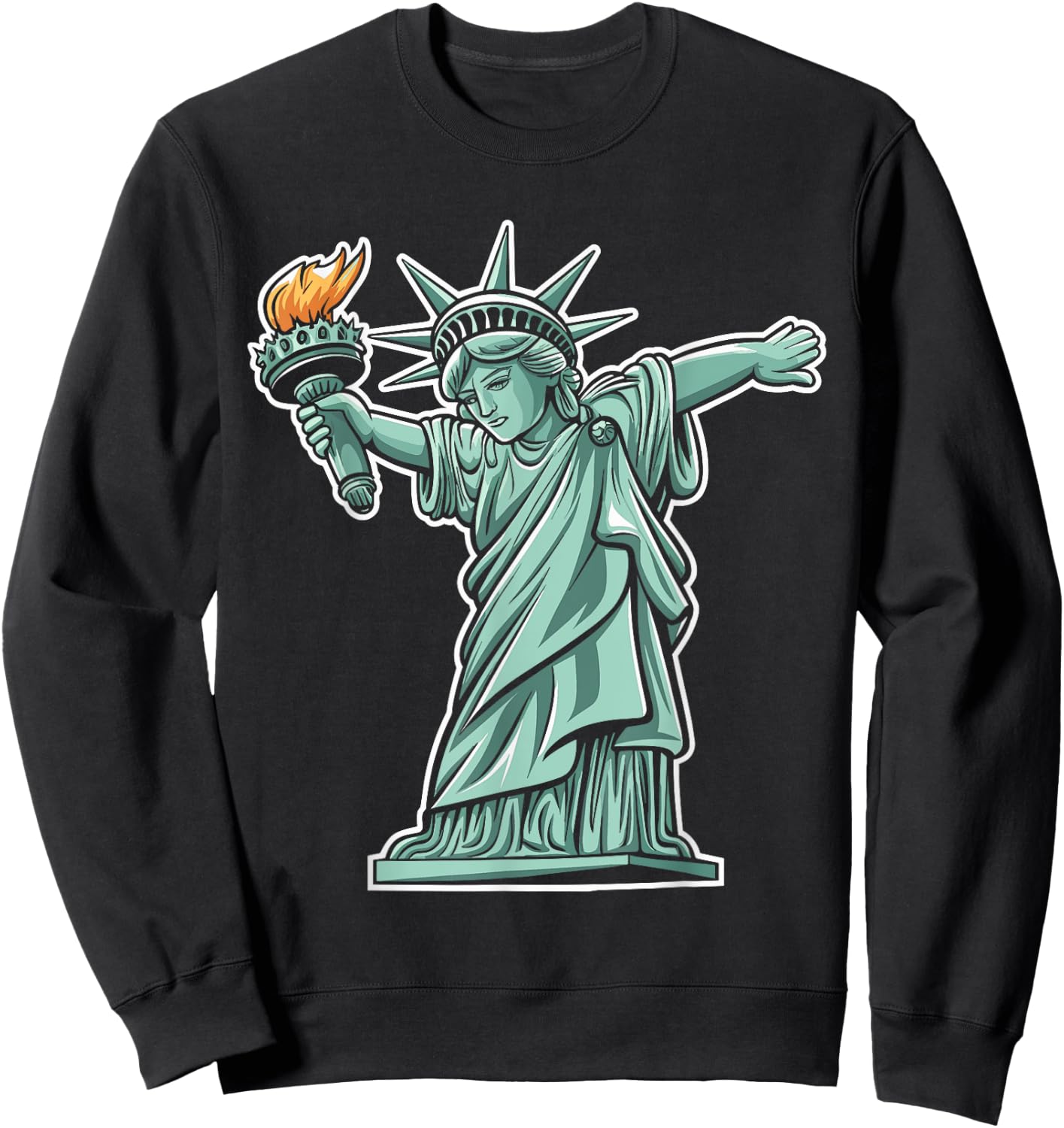 Freedom for All, Inspired by the Statue of Liberty Sweatshirt - Sweatshirt | Black