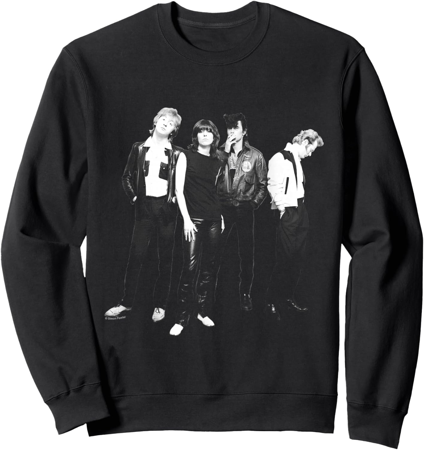 The Pretenders B&W Band Photo By Simon Fowler Sweatshirt - Sweatshirt | Black