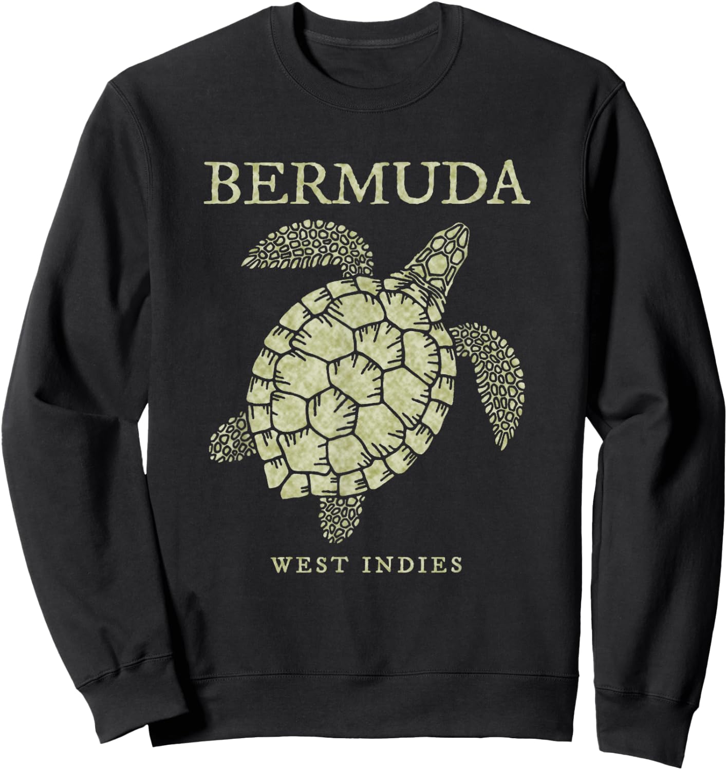 Bermuda Sea Turtle Girls Boys Toddler Souvenir Sweatshirt - Sweatshirt | Black