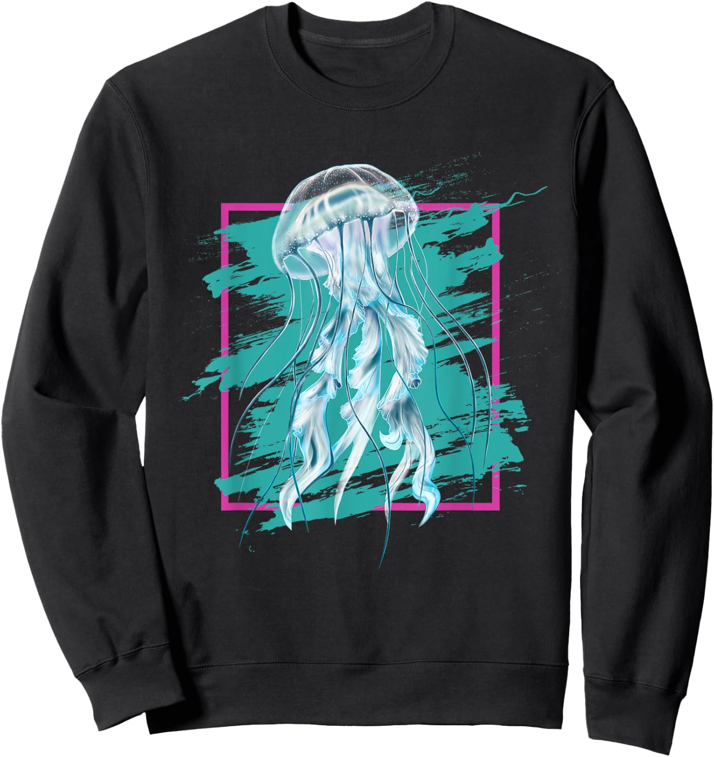 Jellyfish Vintage y2k 90s Aesthetic Retro 2000s Sweatshirt - Sweatshirt | Black