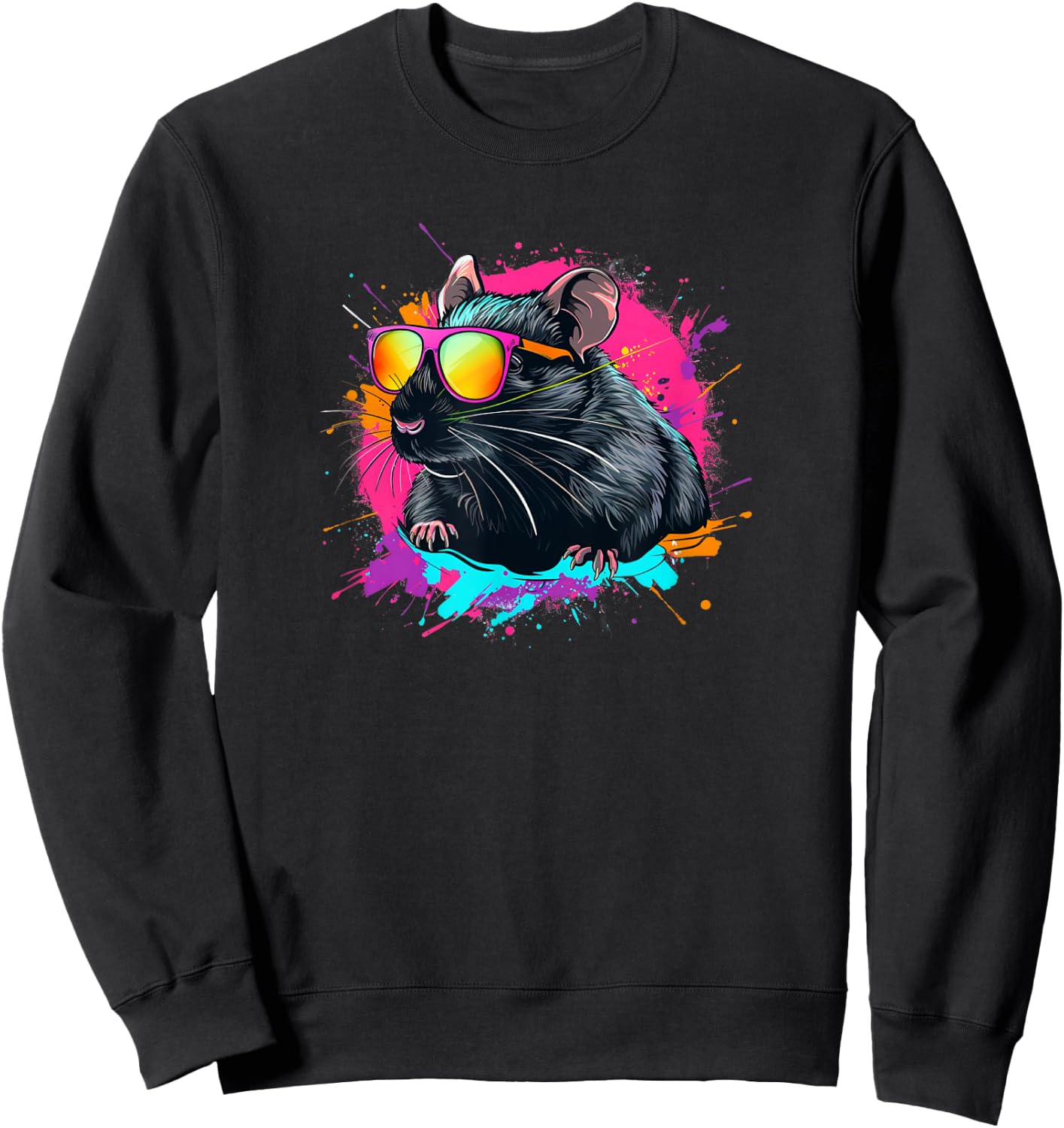 Retro Vintage Pet Rat Lover Sweatshirt - Sweatshirt | Black
