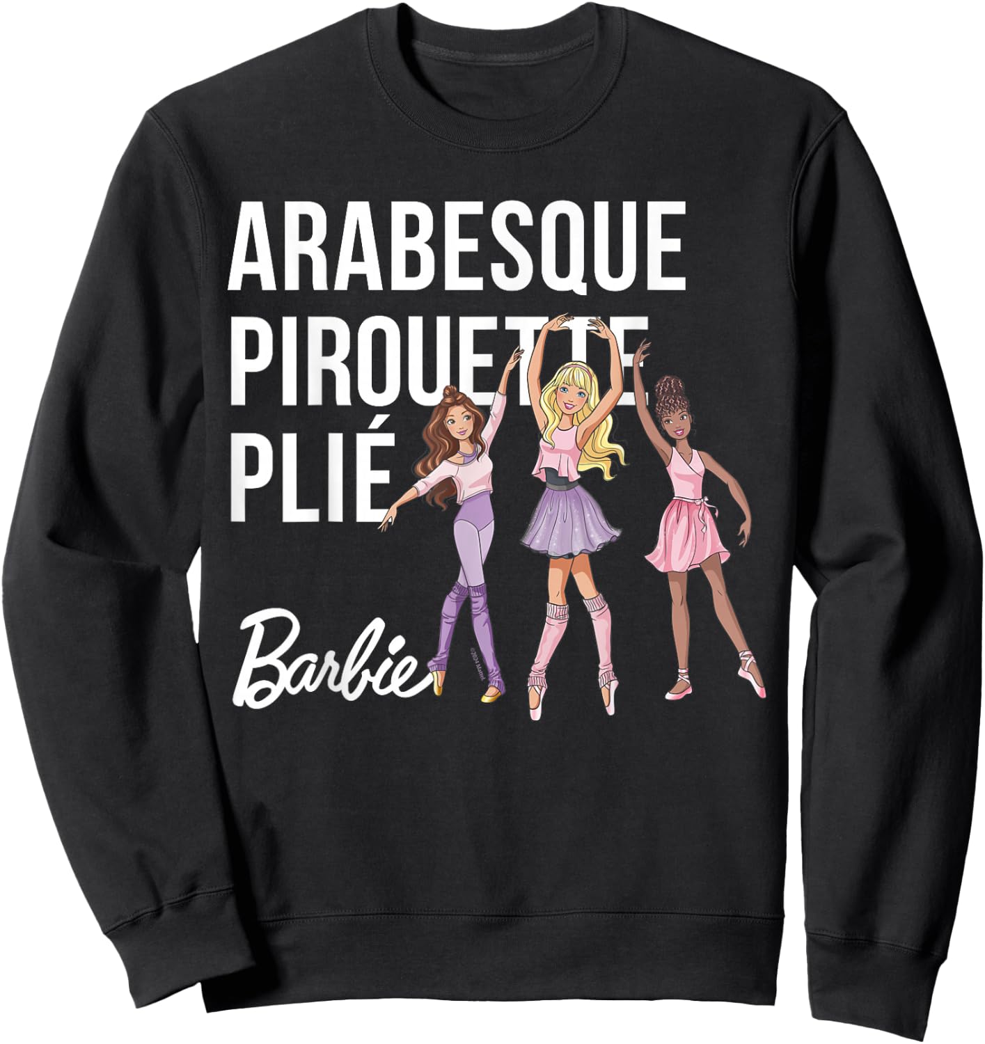 Barbie - Barbie Ballet Arabesque, Pirouette, Plié Sweatshirt - Sweatshirt | Black