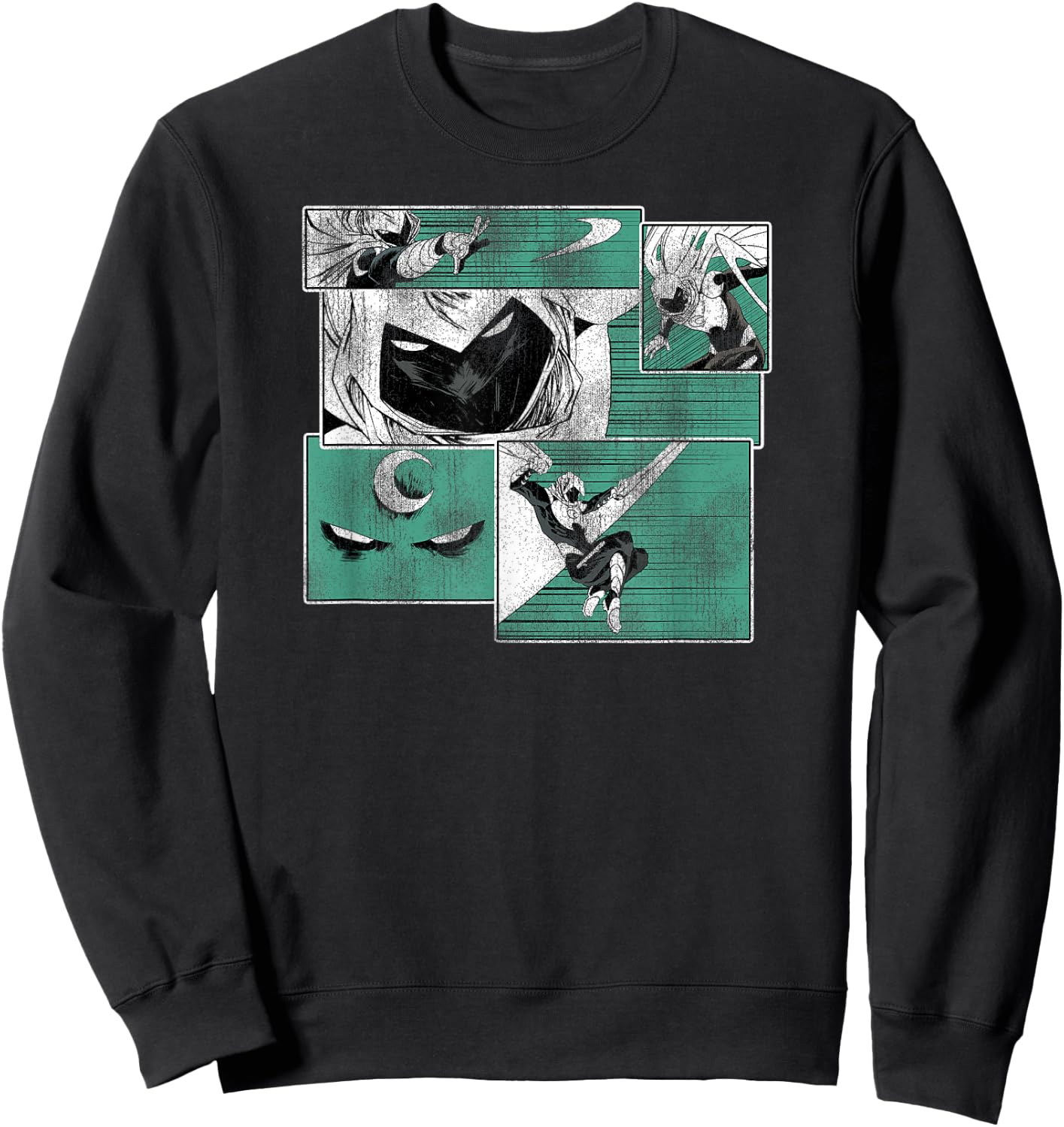 Marvel Moon Knight Graphic Comic Panels Sweatshirt - Sweatshirt | Black