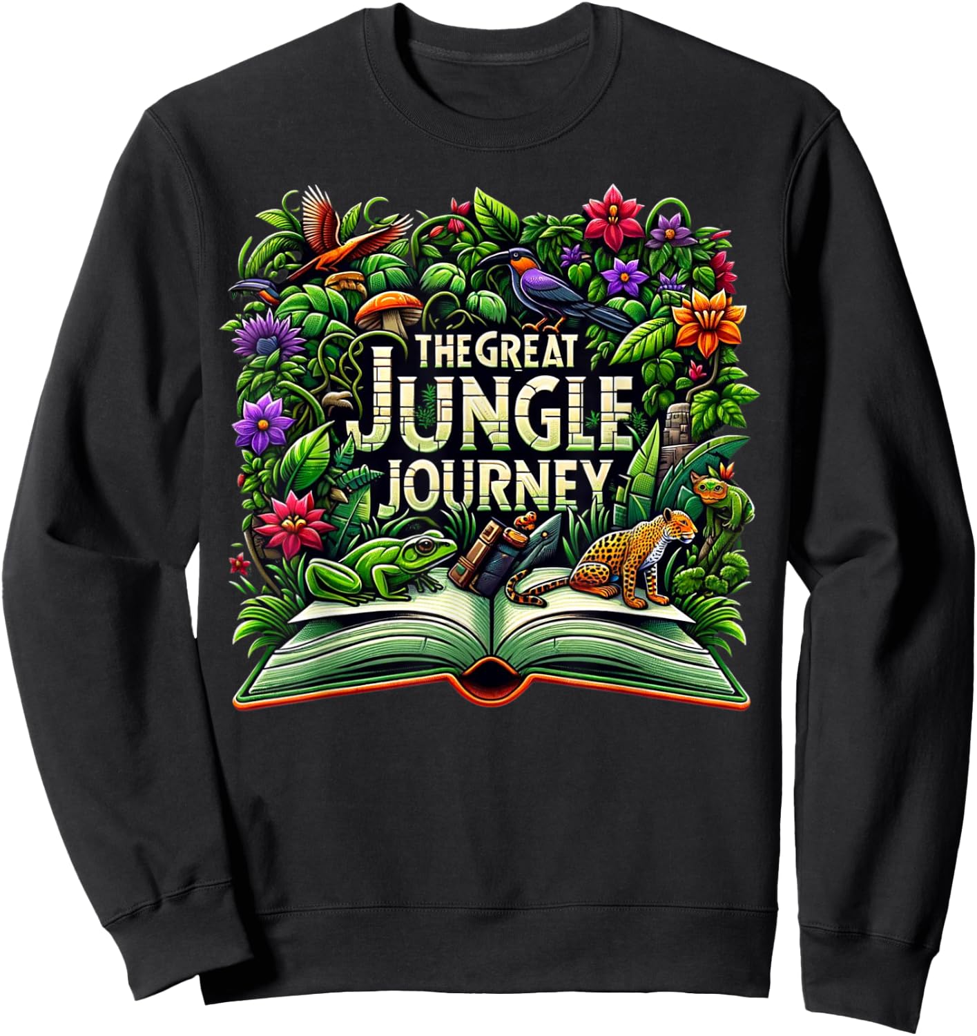 Jungle Journey VBS 2024 Vacation Bible School Summer Camp Women Girls Kids Sweatshirt - Sweatshirt | Black