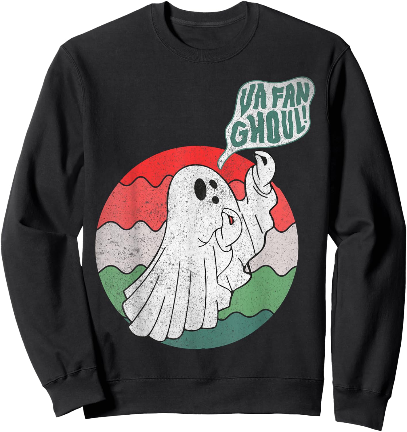 Va Fan Ghoul Ghost Italian Halloween Sweatshirt - Sweatshirt | Black