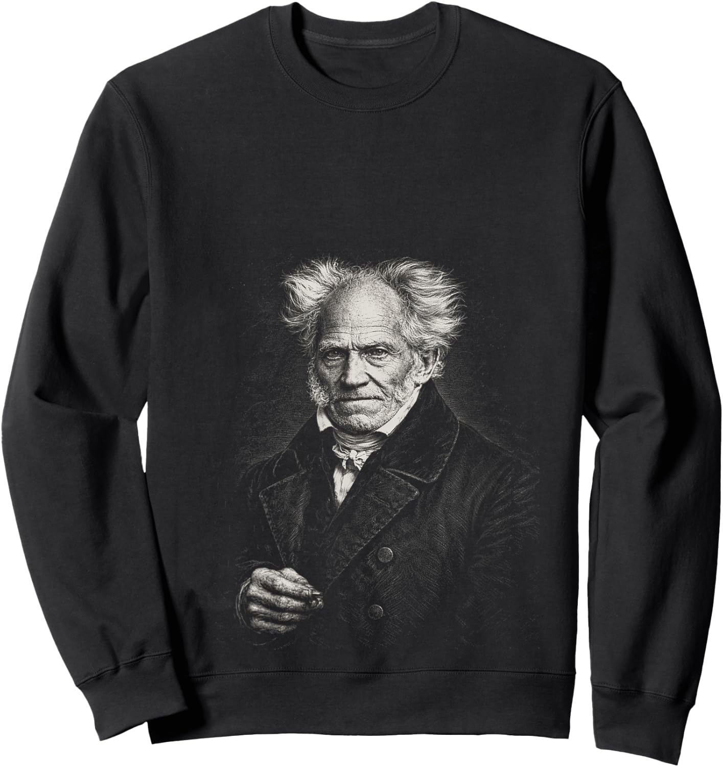 Women's Schopenhauer existentialist Philosophy V-Neck Sweatshirt - Sweatshirt | Black