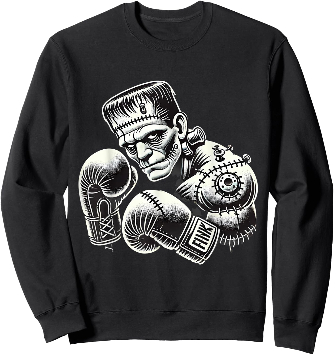 Frankenstein Boxer Funny Halloween Costume Sports Box Boxing Sweatshirt - Sweatshirt | Black