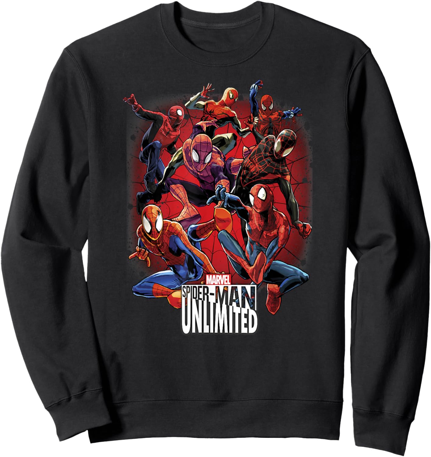 Marvel Spider-Man Unlimited Group Shot Graphic Sweatshirt - Sweatshirt | Black