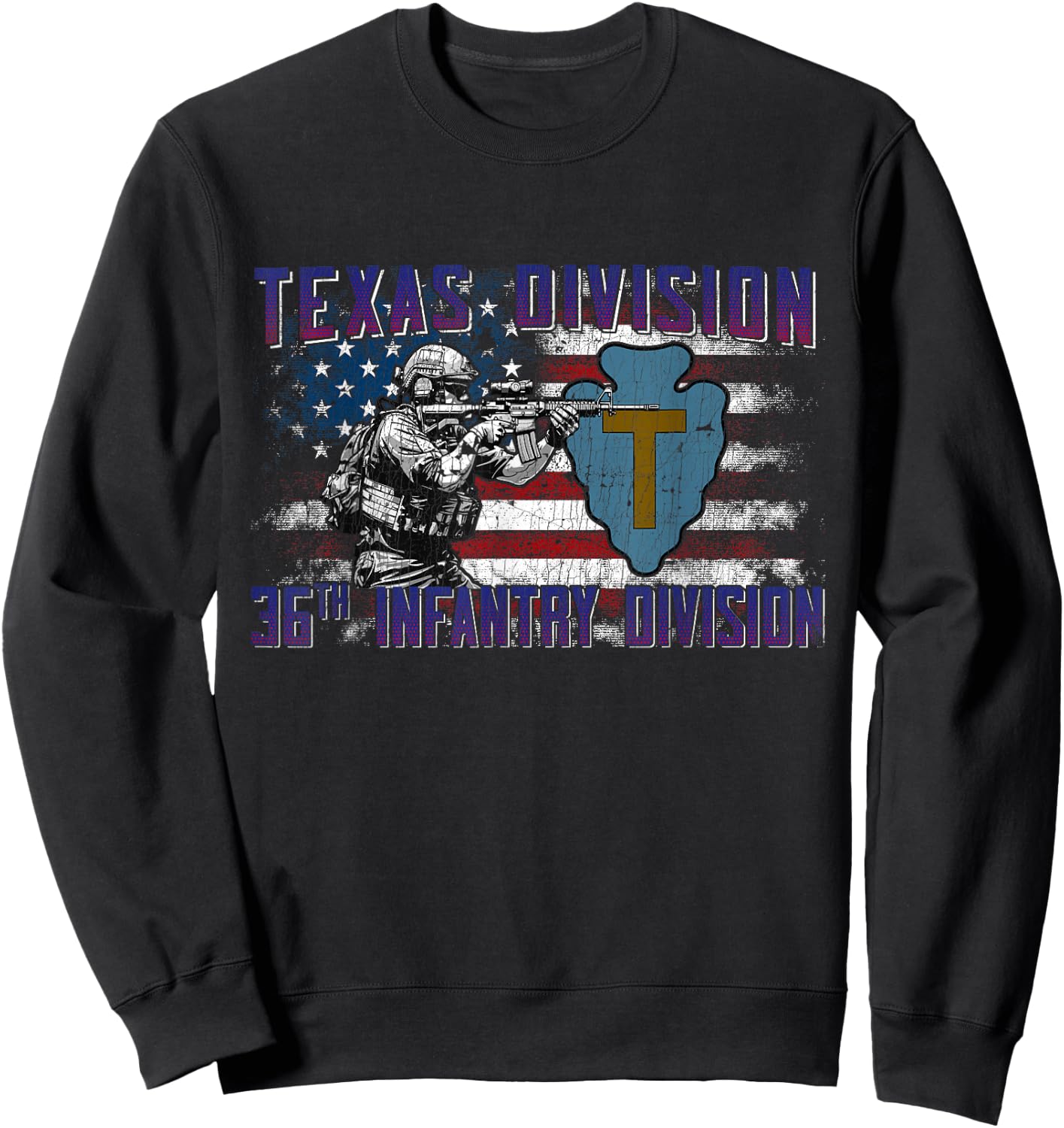 36th Infantry Division 36th ID Texas Division Gifts Sweatshirt - Sweatshirt | Black