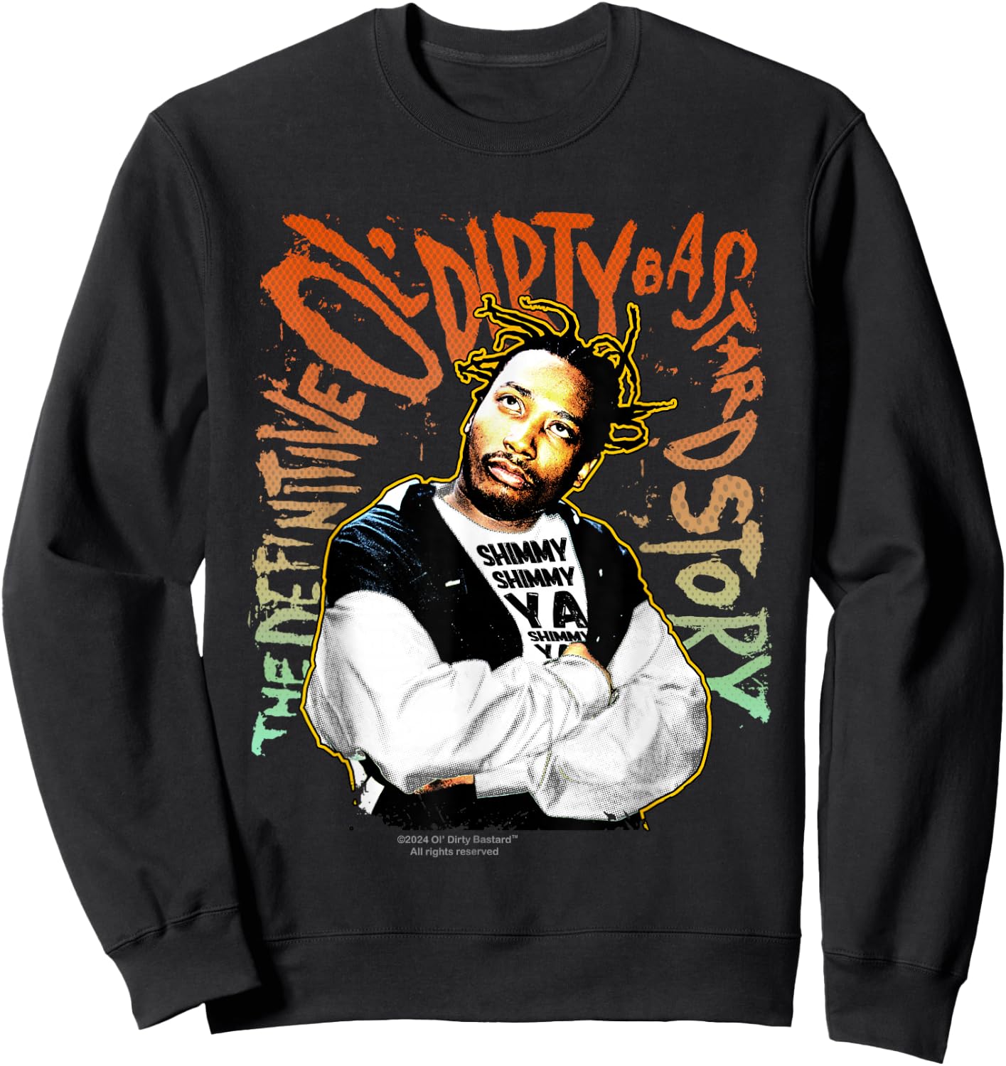 ODB Ol Dirty Ba--ard Shimmy Ya Retro 90s Hip Hop Rap Style Sweatshirt - Sweatshirt | Black