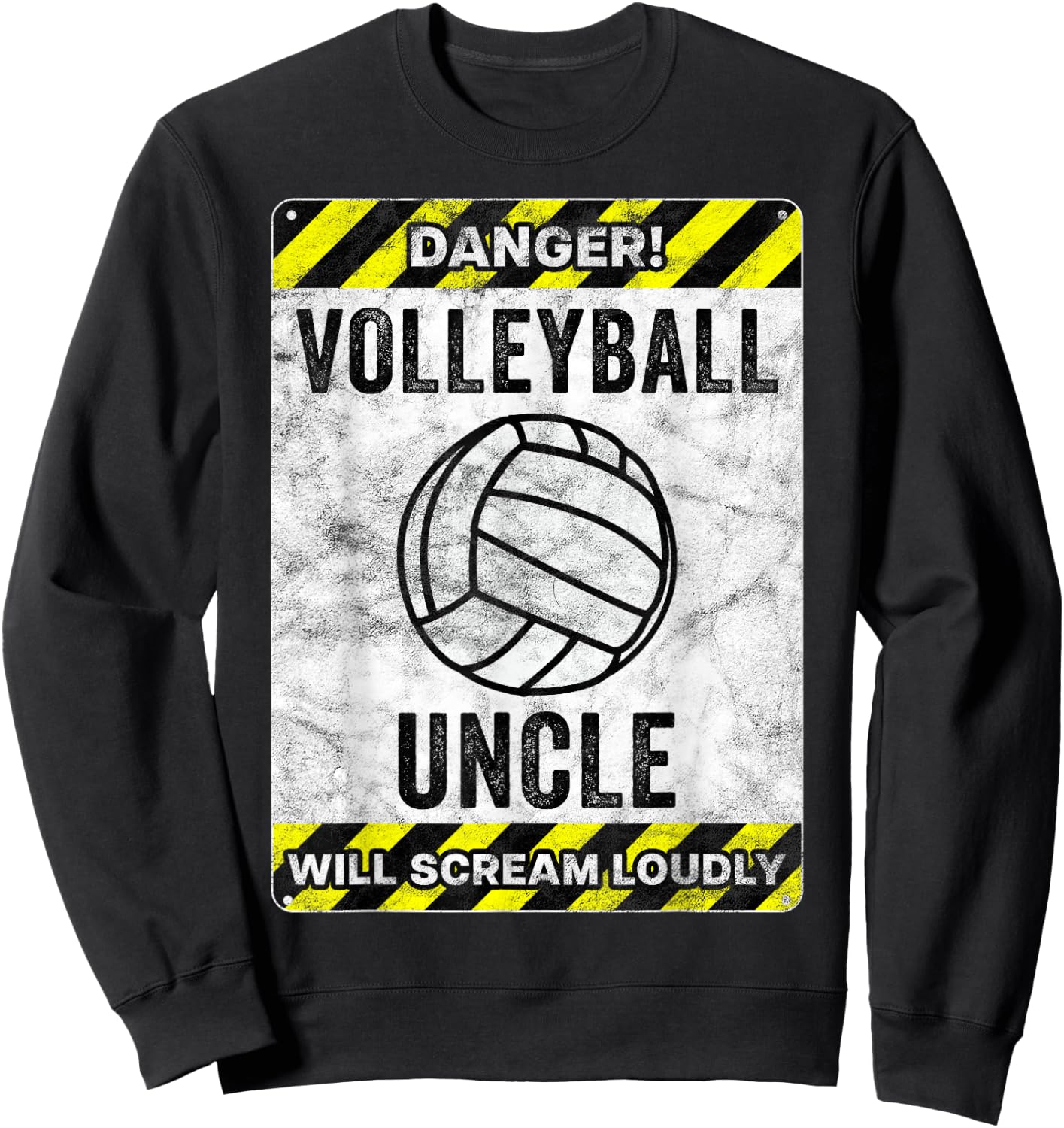 Funny Volleyball Uncle Sign Volleyball Uncle Sweatshirt - Sweatshirt | Black