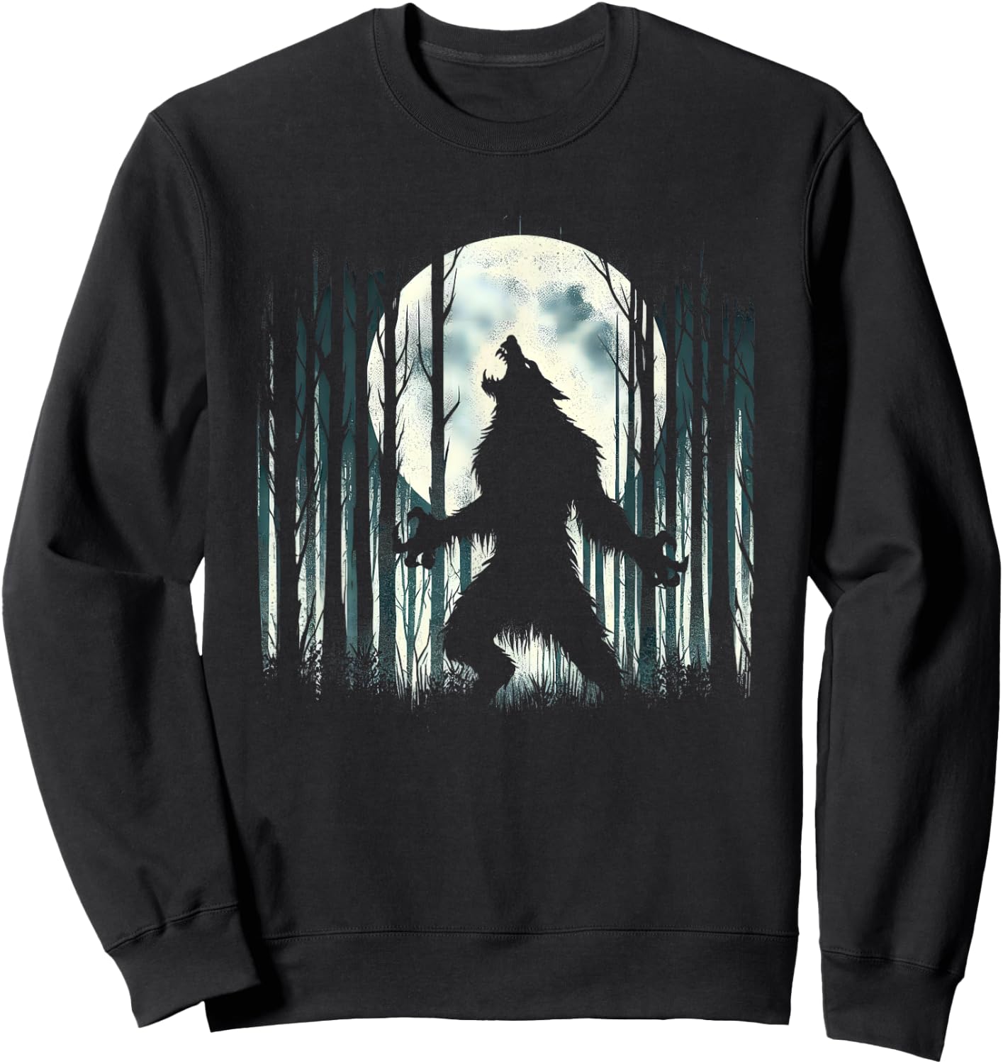 Werewolf Howling At Full Moon - Alpha Wolf Meme Literally Me Sweatshirt - Sweatshirt | Black