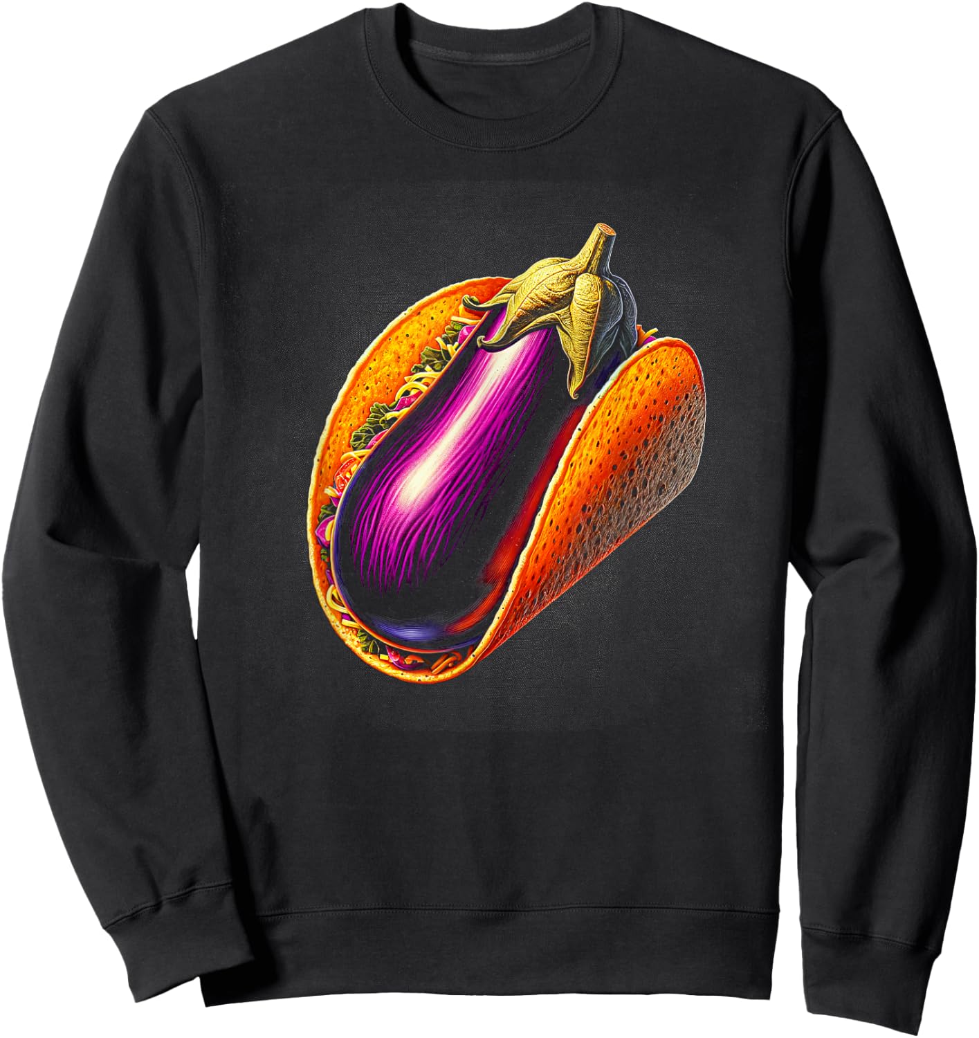 Eggplant Taco Sweatshirt - Sweatshirt | Black