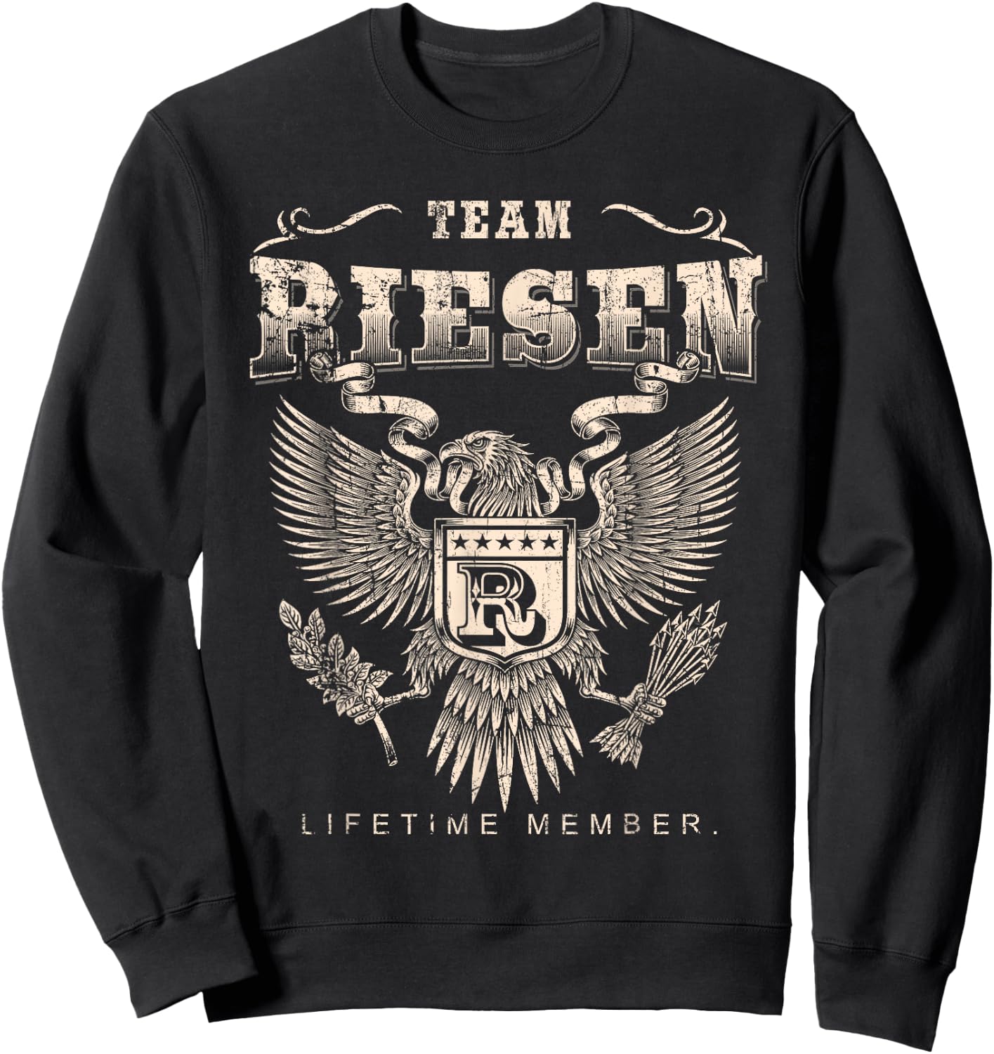 Team Riesen Lifetime Member - Riesen Name Sweatshirt - Sweatshirt | Black