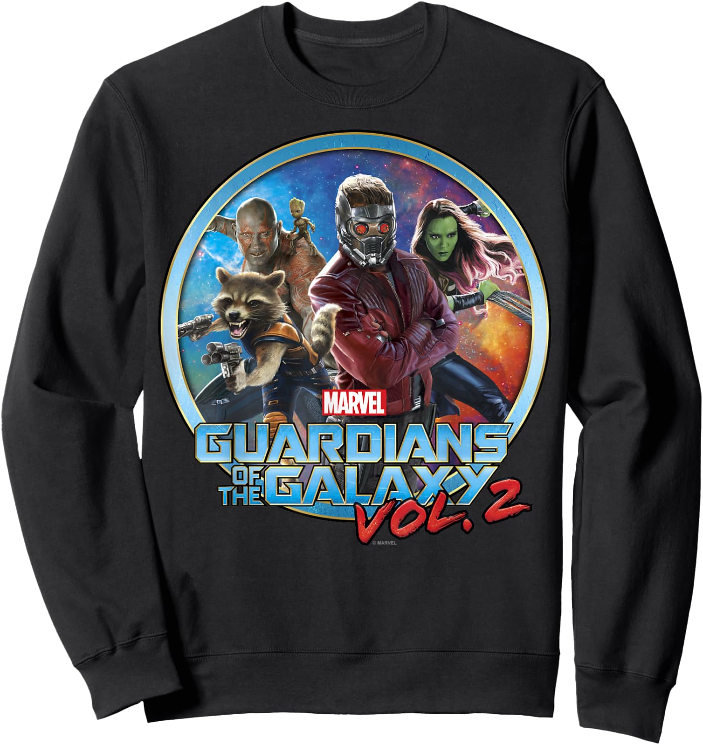 Marvel Guardians of The Galaxy Vol 2 Team Up Poster Sweatshirt - Sweatshirt | Black