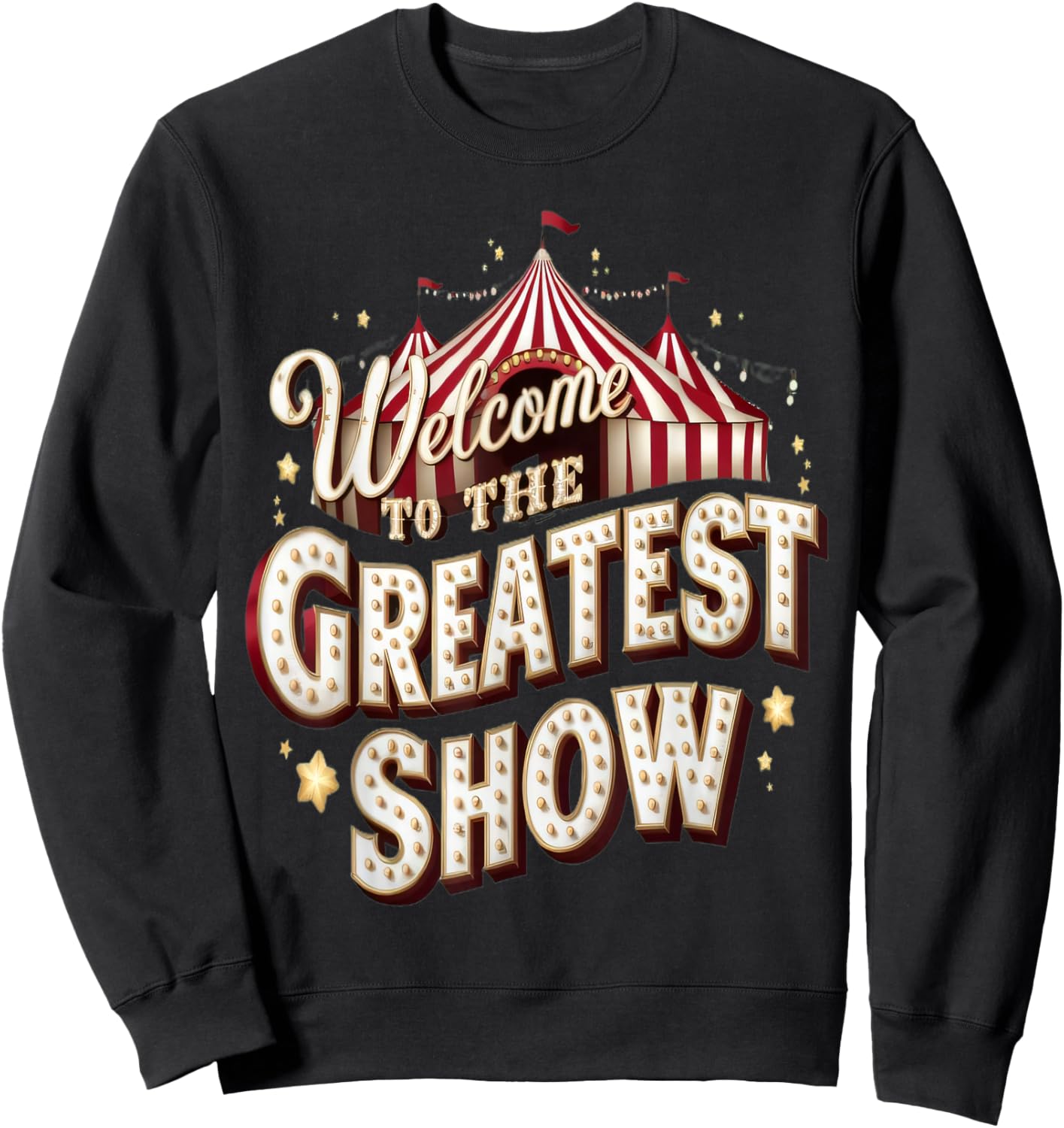 Circus Party Clown Lion Fire Ring Acrobat Funny Sweatshirt - Sweatshirt | Black