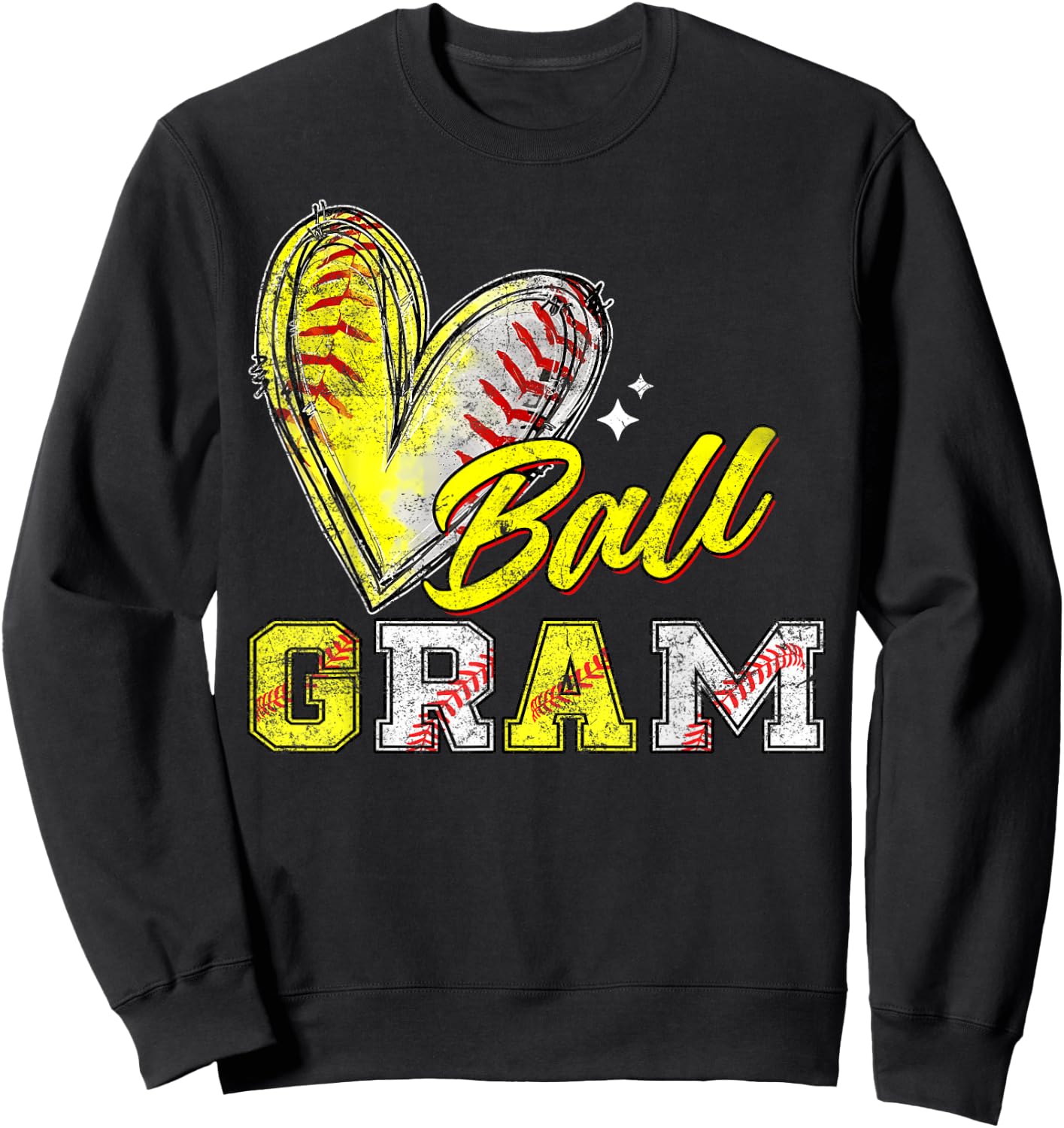 Funny Ball Gram Softball Baseball Gram Sweatshirt - Sweatshirt | Black