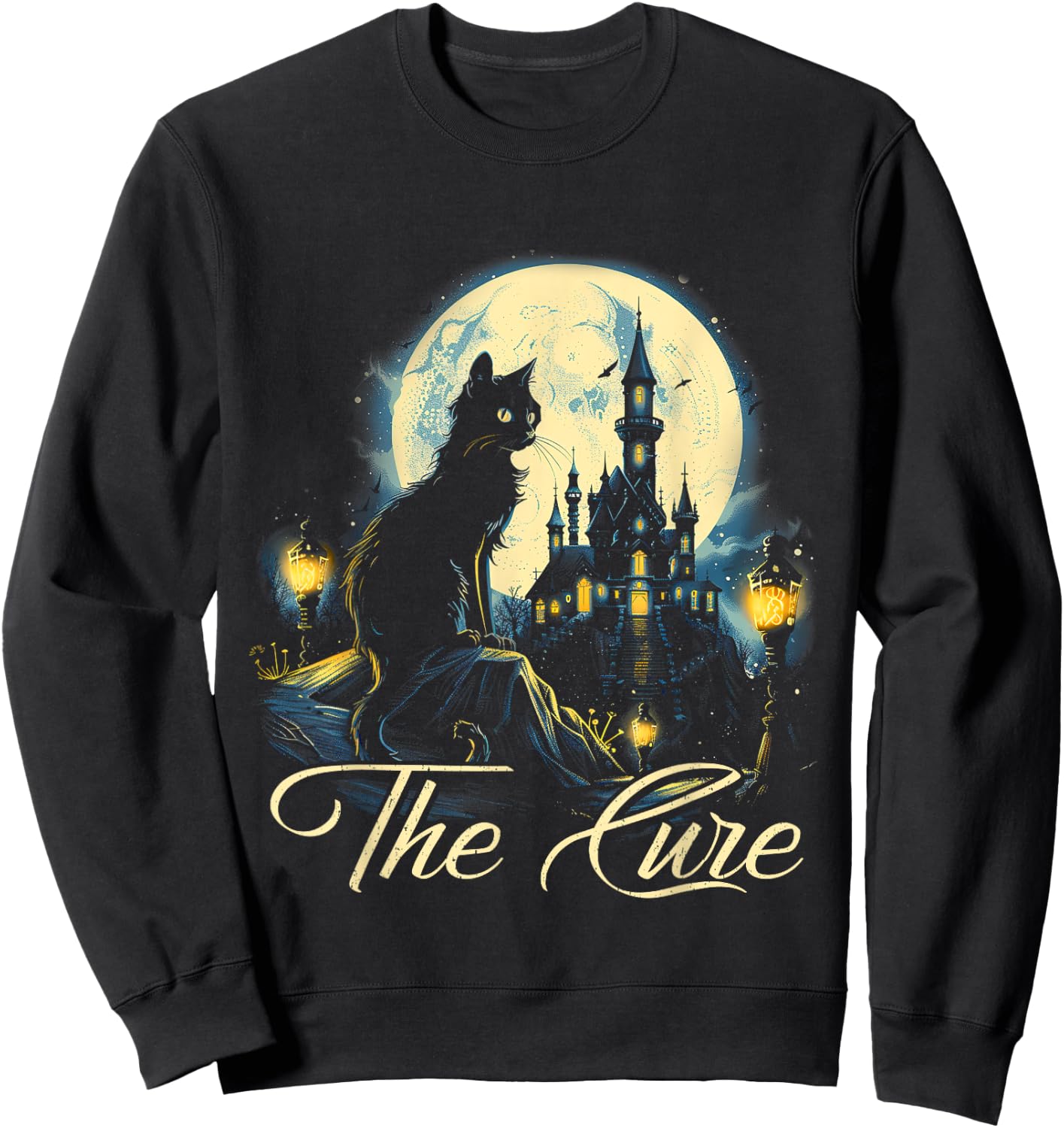 Cures Vintage Art Lovely Animal Musician Funny Outfits Cats Sweatshirt - Sweatshirt | Black