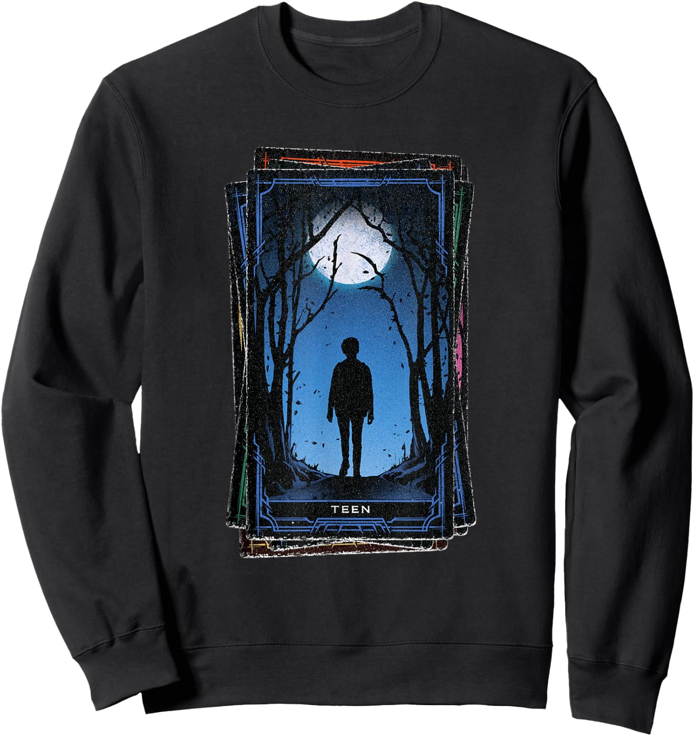 Marvel Agatha All Along Disney+ Teen Tarot Card Sweatshirt - Sweatshirt | Black