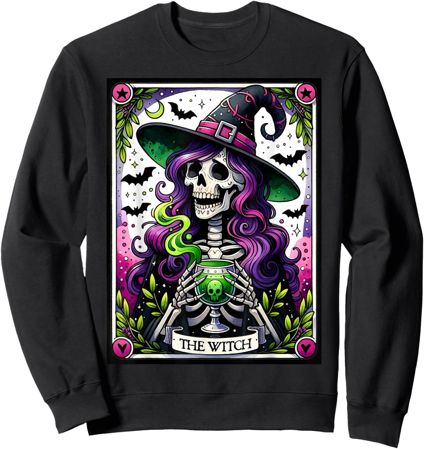 Tarot Card The Witch Trick Or Treat Spooky Season Halloween Sweatshirt - Sweatshirt | Black