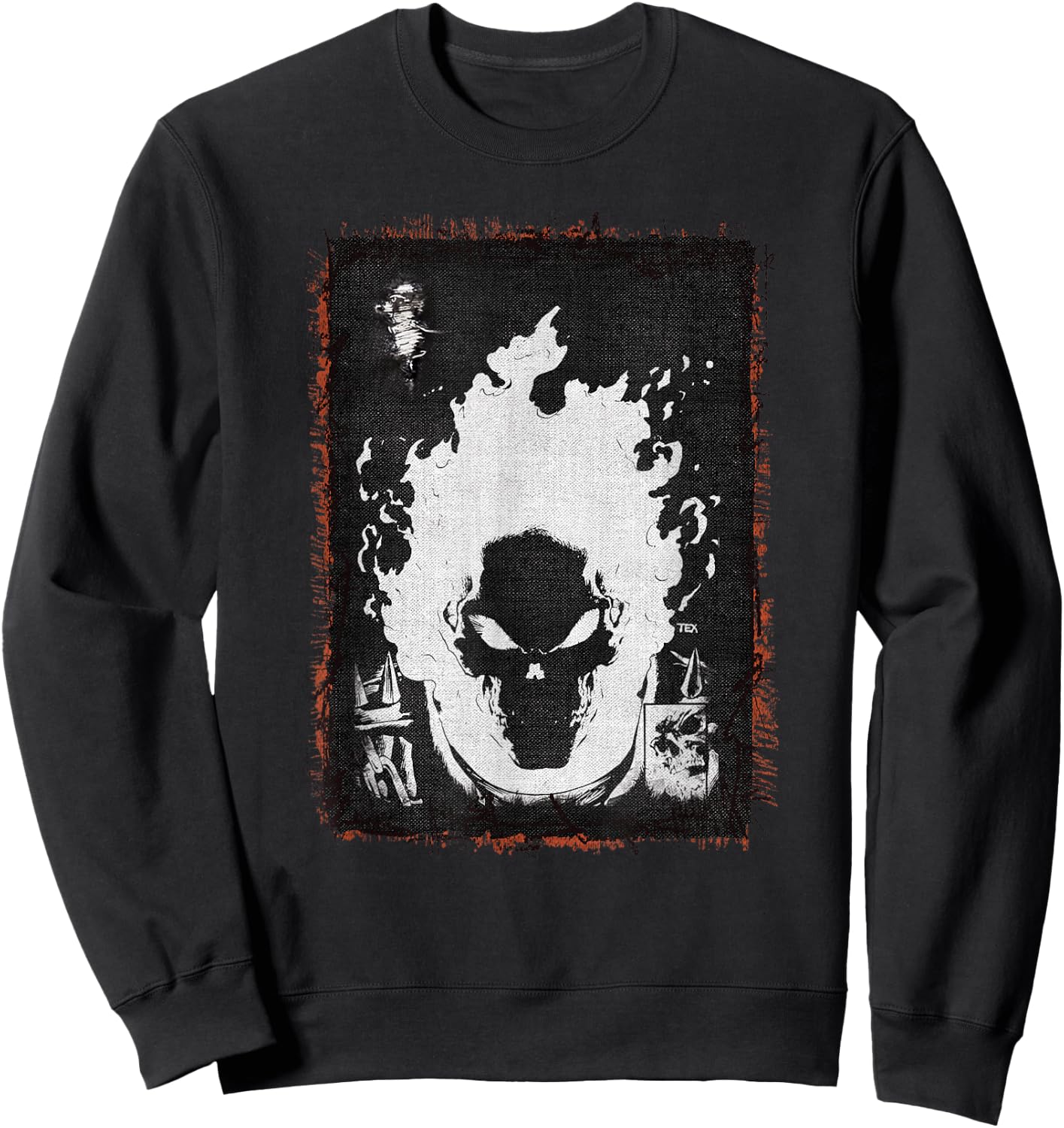 Marvel Ghost Rider Flaming Skull Sweatshirt - Sweatshirt | Black