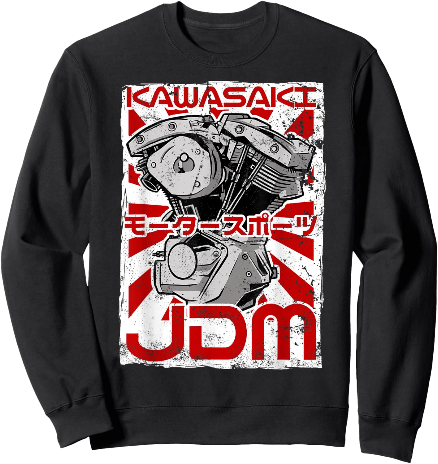 Kawasaki City 90s Retro Japan Aesthetics 80s Kawasaki Sweatshirt - Sweatshirt | Black
