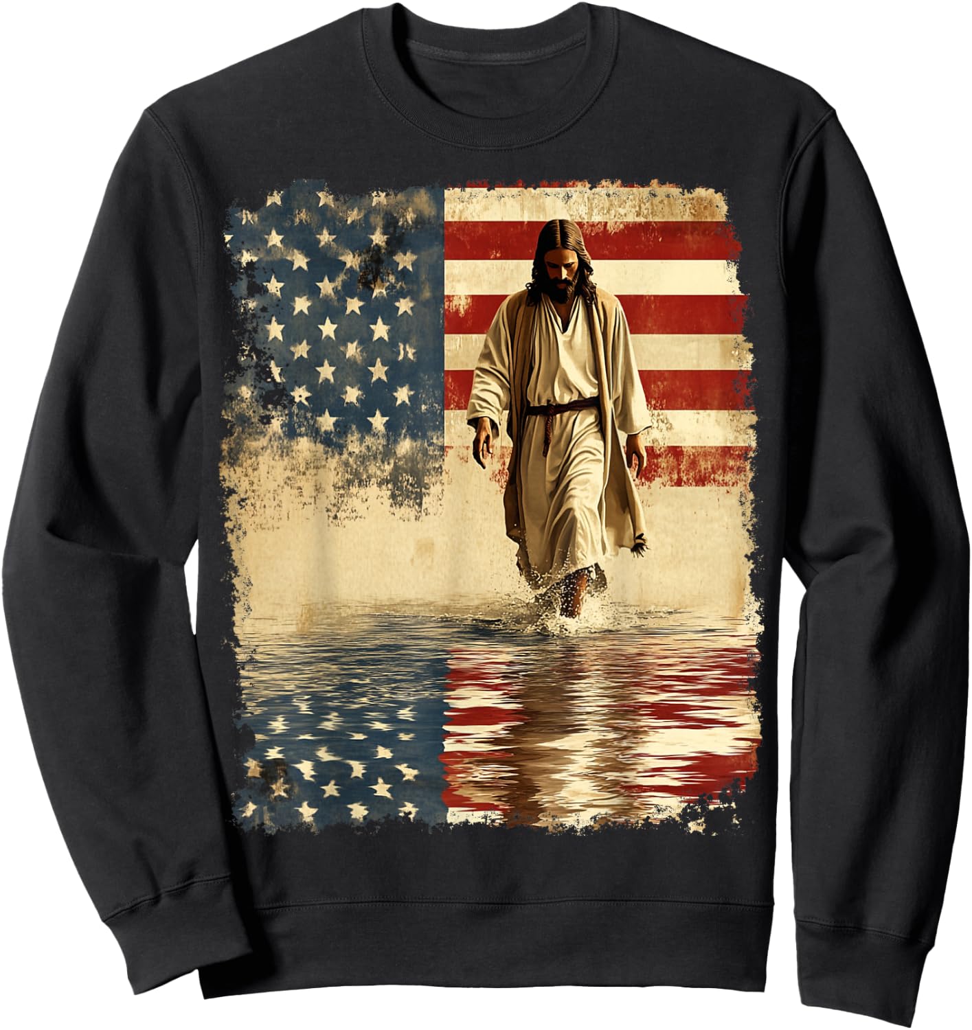 USA Jesus Christ Sweatshirt - Sweatshirt | Black