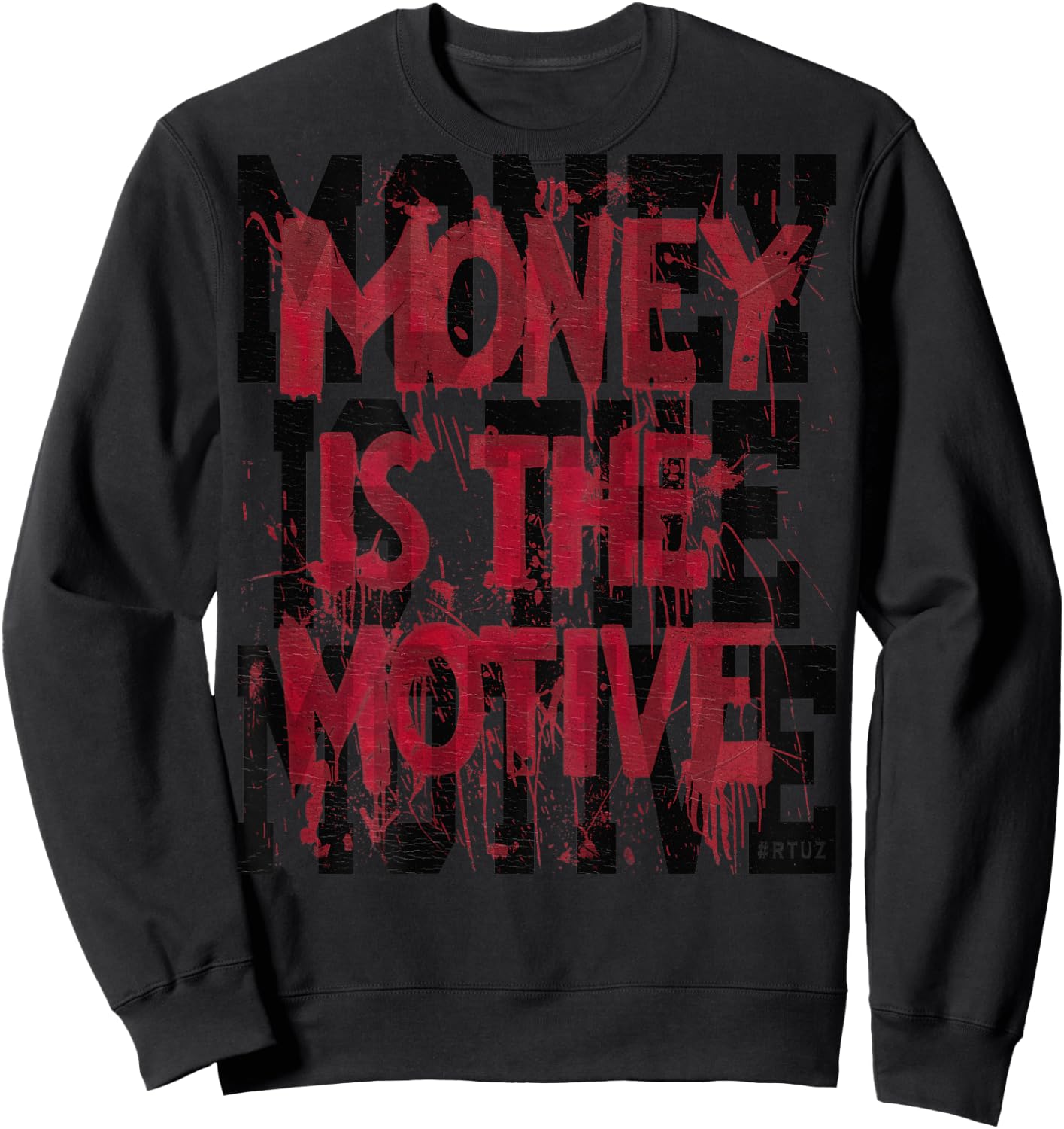 Hip Hop Urban Y2K Retro Vintage Edgy Back Print Streetwear Sweatshirt - Sweatshirt | Black