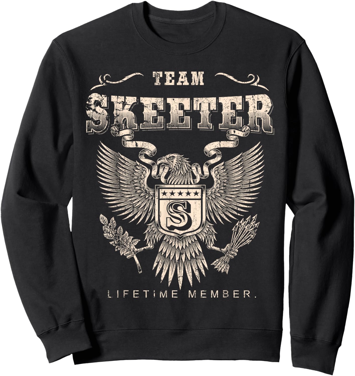 Team Skeeter Lifetime Member - Skeeter Name Sweatshirt - Sweatshirt | Black