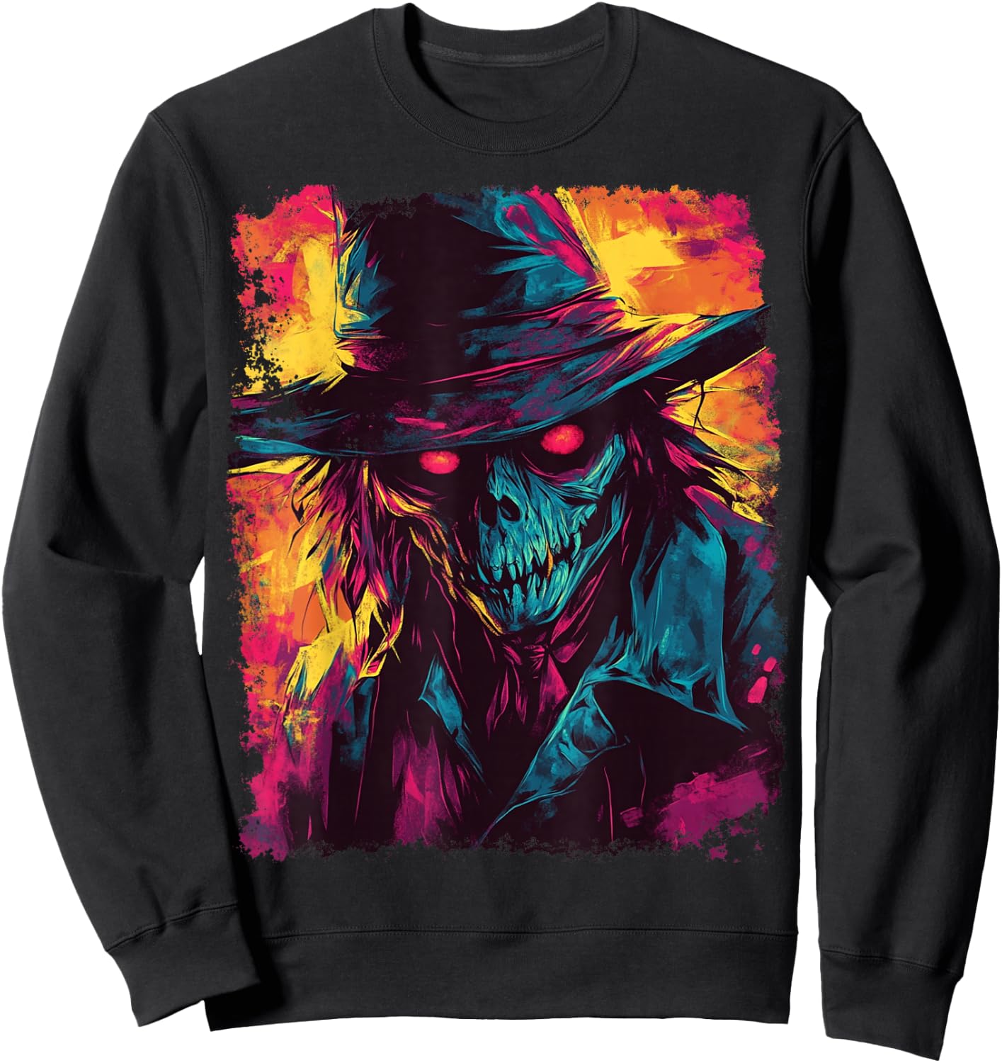 Halloween Scarecrow Sweatshirt - Sweatshirt | Black