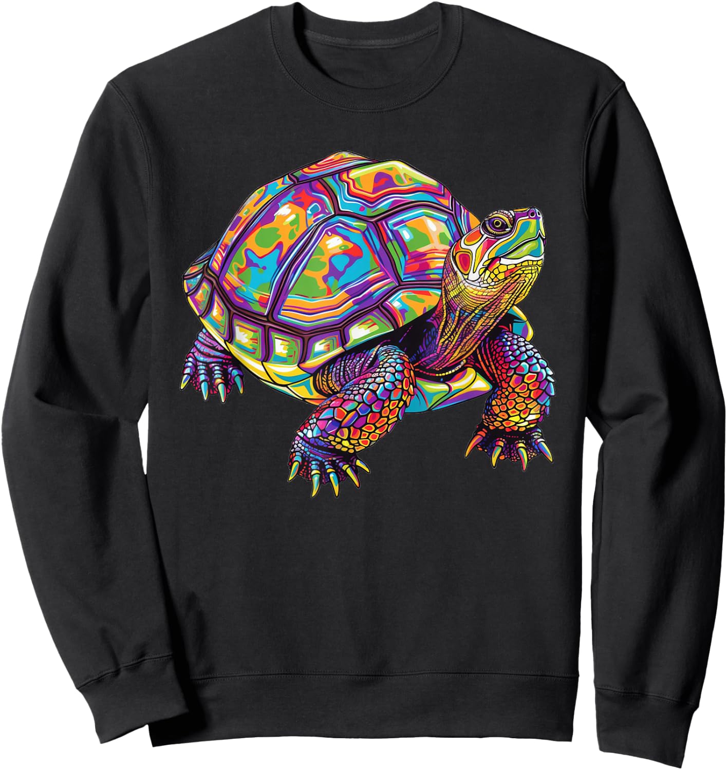 Eastern Box Turtle Psychedelic Sweatshirt - Sweatshirt | Black