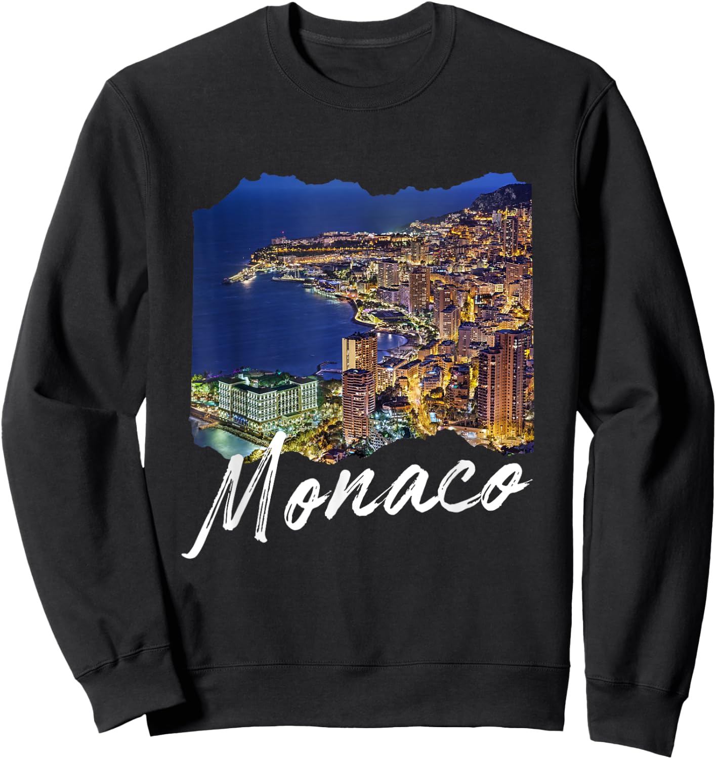 Monaco At Night / Monaco Sweatshirt - Sweatshirt | Black