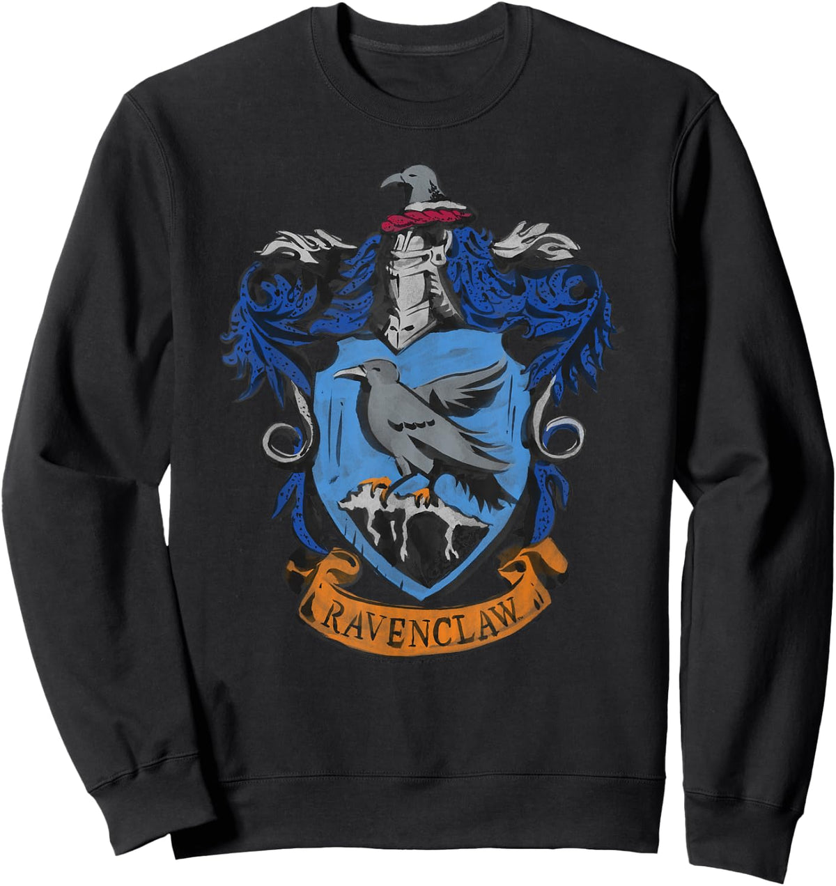 Harry Potter Drawn Ravenclaw Crest Sweatshirt - Sweatshirt | Black